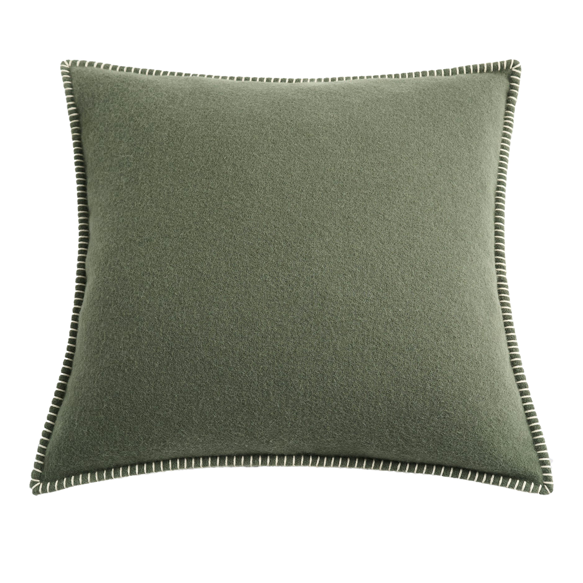 Tekla - Lambswool Cushion, Willow, 50X50 - Pynteputer - Grønn - Ull