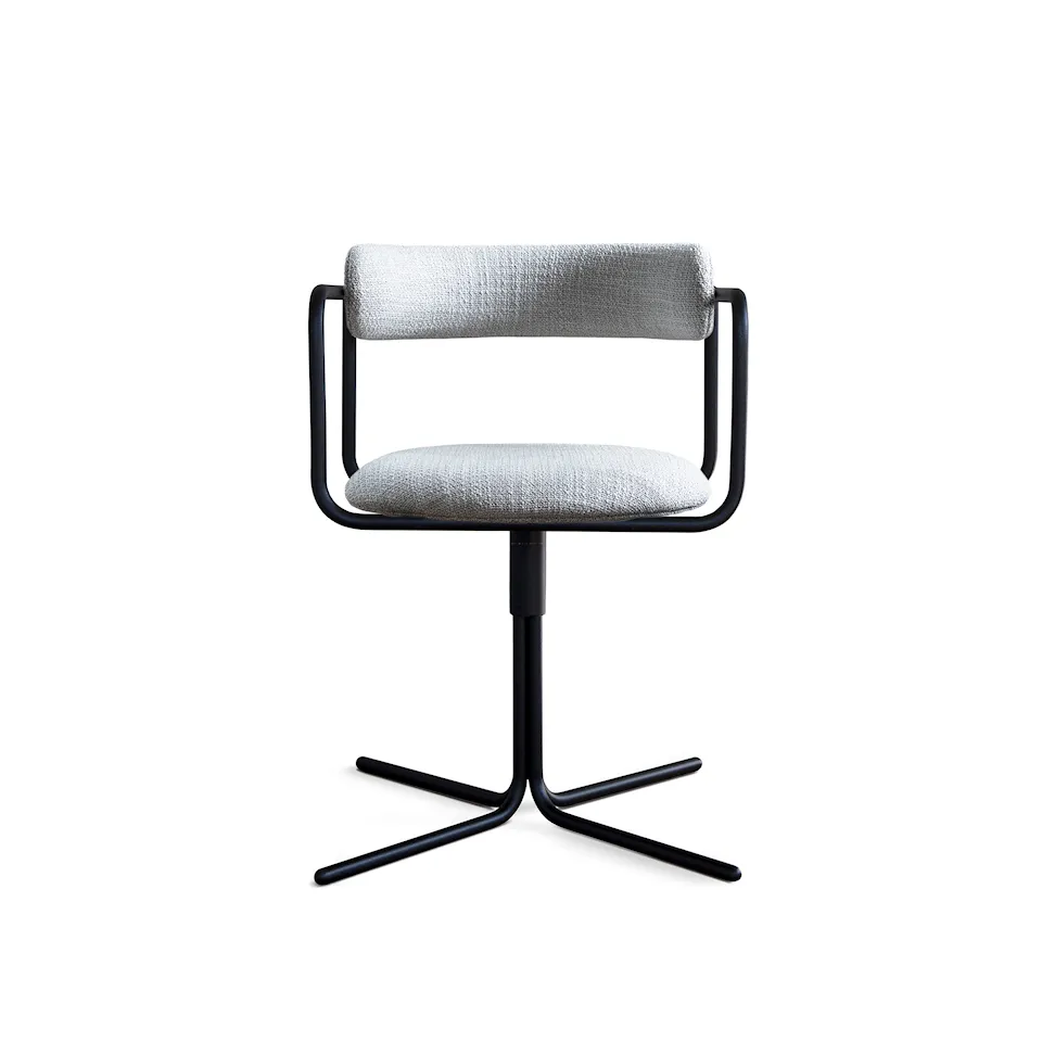 FF Chair Swivel Rounded Black Legs