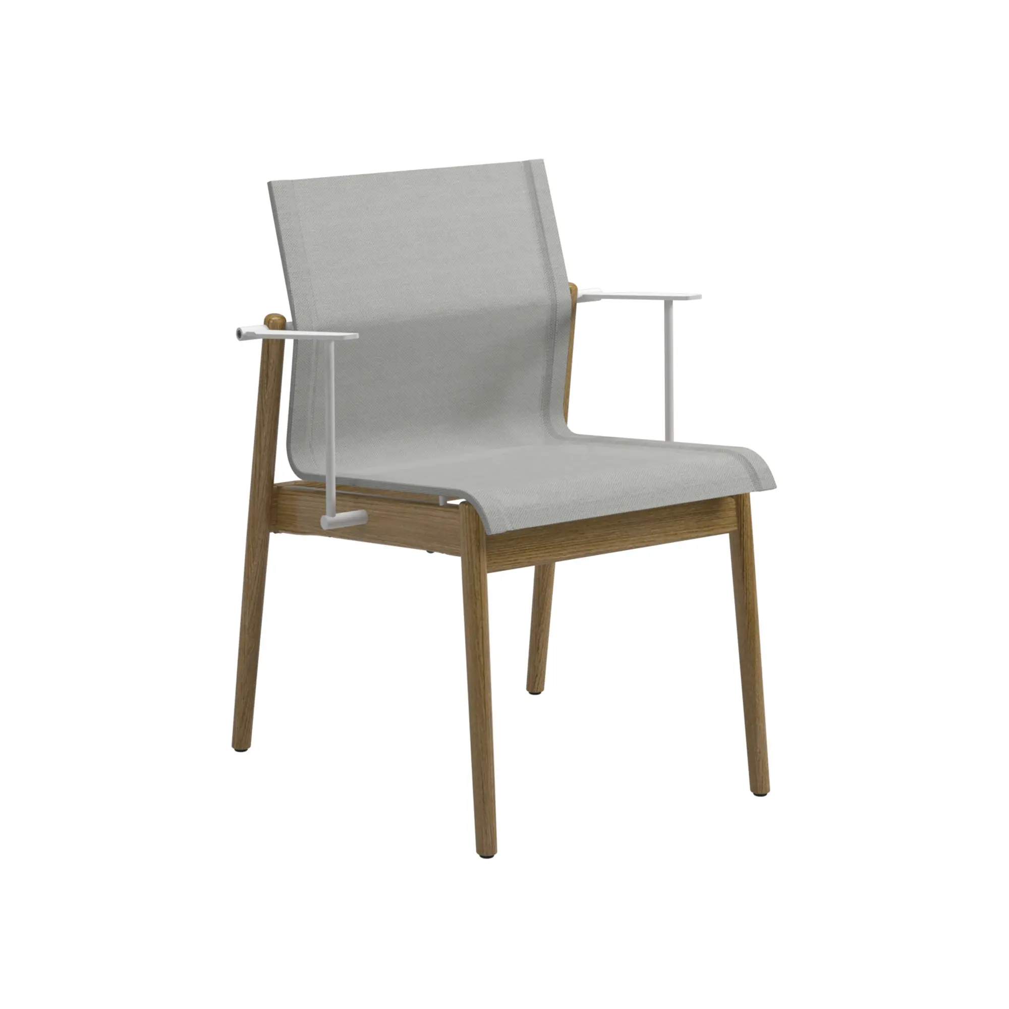 Sway Teak Stacking Chair with Arms