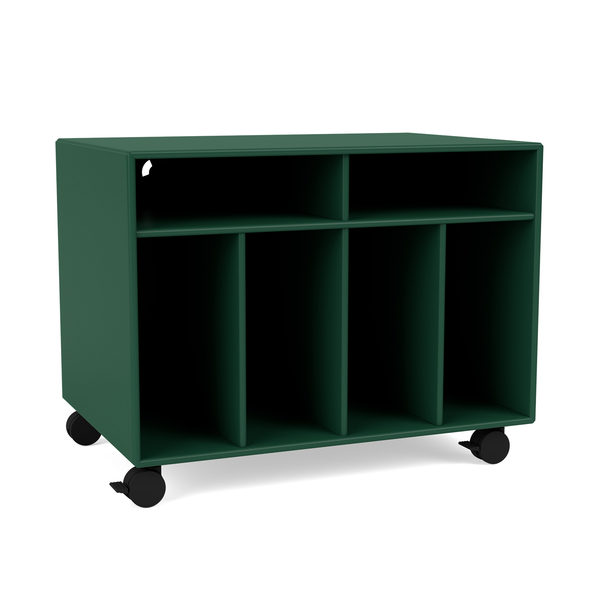 montana - spin i vinyl storage, 05-castorscr70black, 136 pine - quickship - tv-bänkar - peter j. lassen - grön - mdf