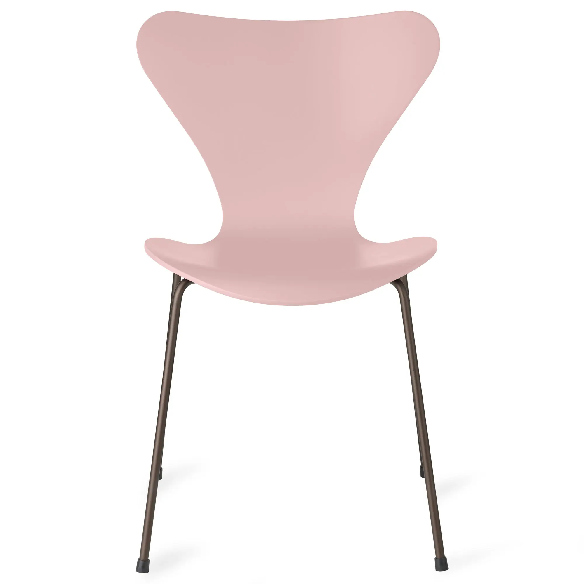 Sjuan 3107 stol lackerad bokfanér brown bronze / pale rose