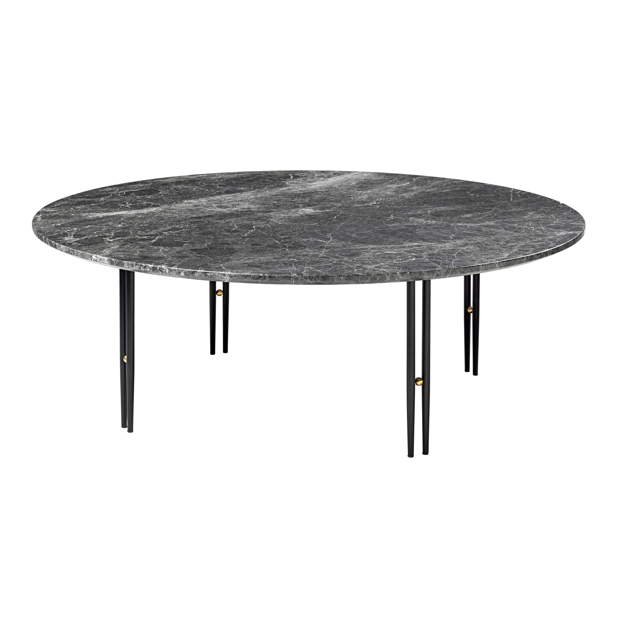 Gubi - IOI Coffee Table 100 cm Black / Gray Emperador - Soffbord - GamFratesi - Grå,Svart - Metall/Sten