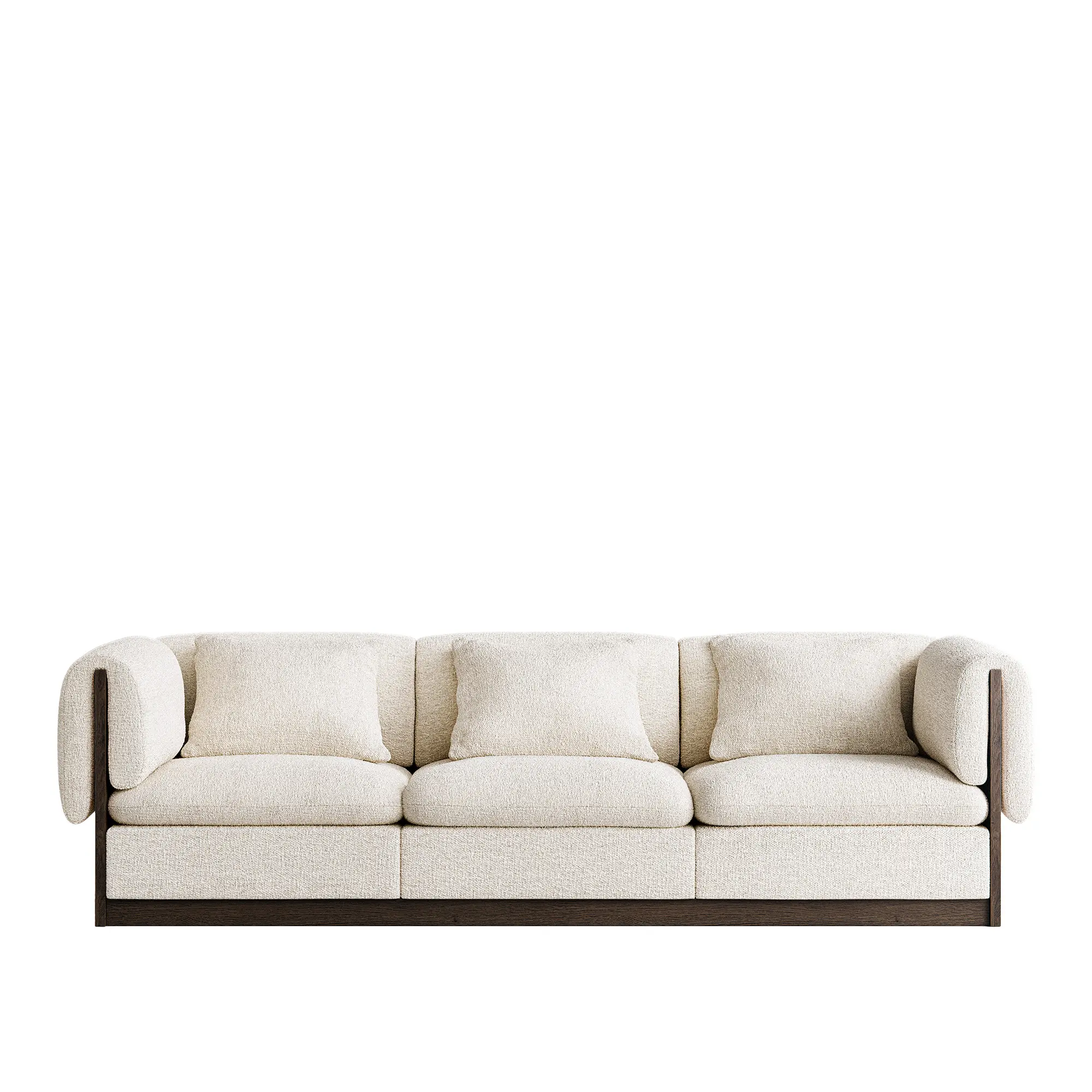 L.A. 3-Seater Sofa Dark Oak inc. Cushion