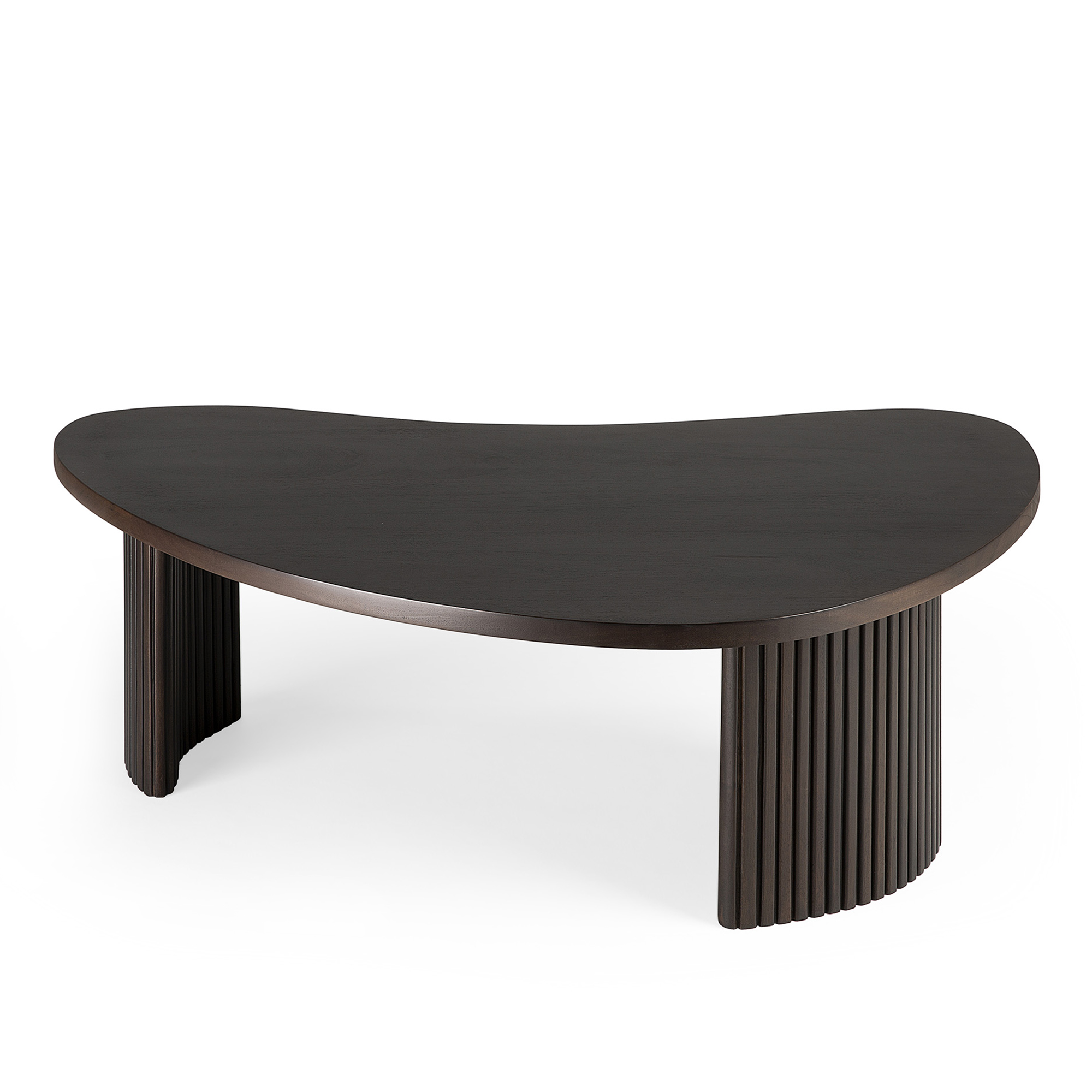 Ethnicraft - Mahogany Boomerang Dark Brown Coffee Table 85X77 - Soffbord - Brun - Trä | Möbler - Bord - Soffbord | Möbelexperten
