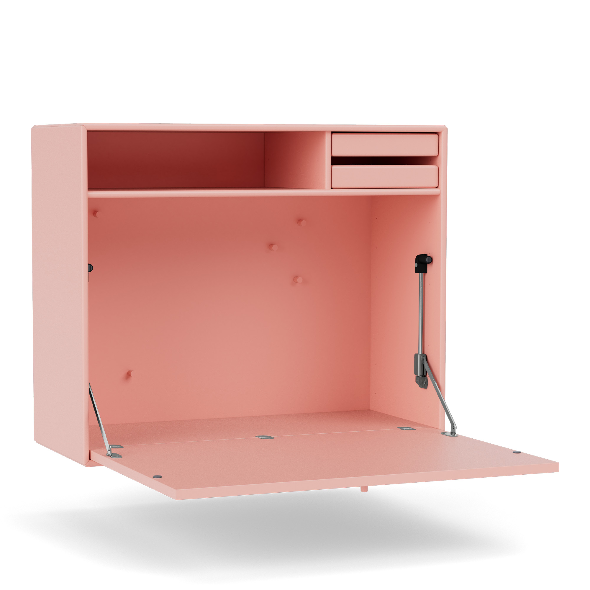 montana - studio secretary 167-ruby 04 suspension rails - skrivbord - peter j. lassen - rosa - trä