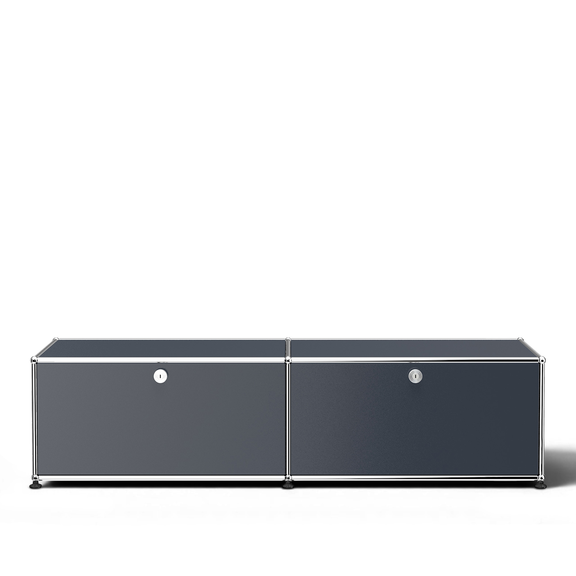 USM - USM Haller 3 Media Unit Anthracite - TV-b&auml;nkar - Fritz Haller & Paul Sch&auml;rer - Gr&aring; - Metall