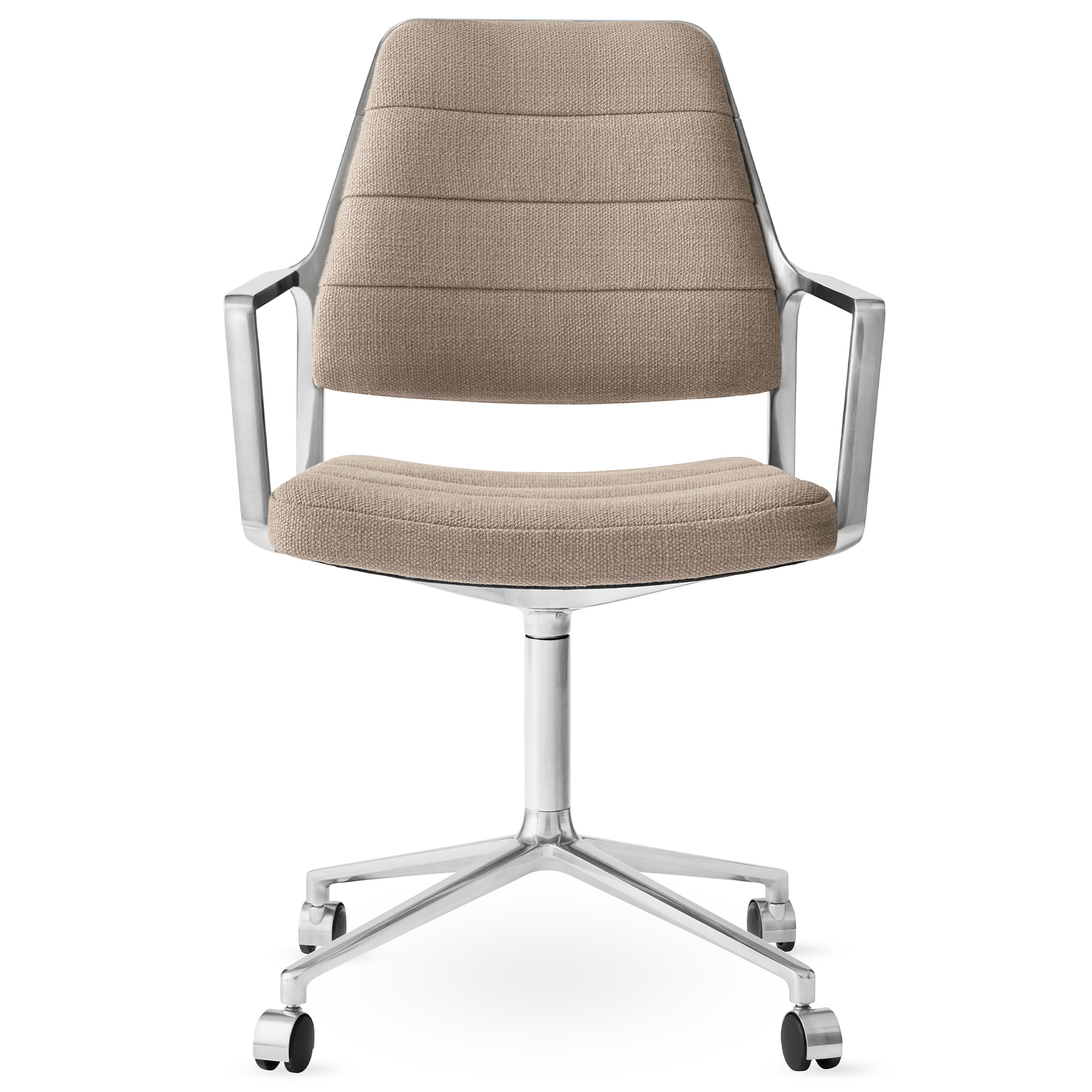 Vipp - Vipp455 Swivel chair, polished, castors, Tide - Kontorsstolar