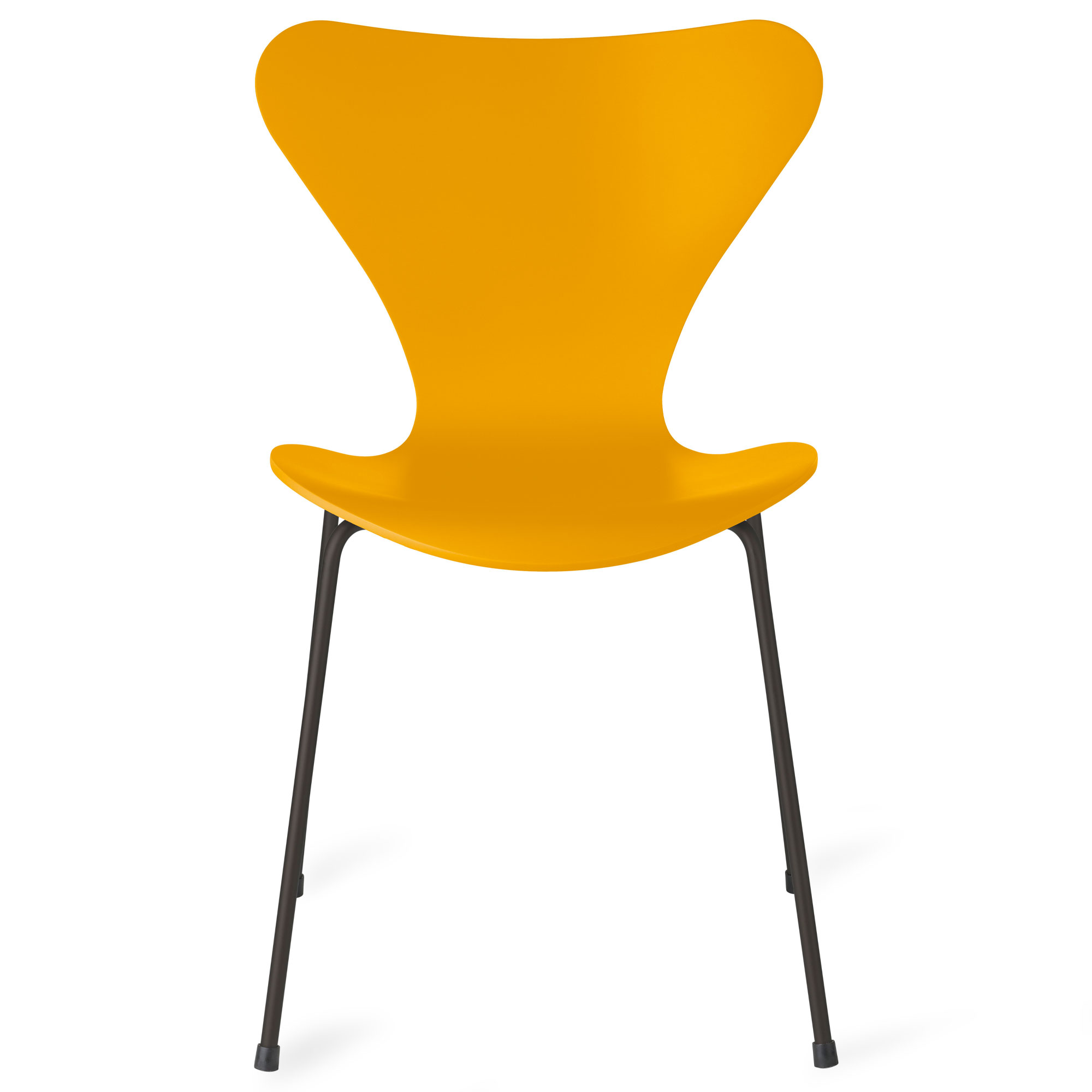 Fritz Hansen - Sjuan 3107 stol lackerad bokfanér warm graphite / true yellow - Matstolar - Arne Jacobsen - Gul - Metall/Trä | Möbler - Stolar Och Pallar - Matstolar | Möbelexperten