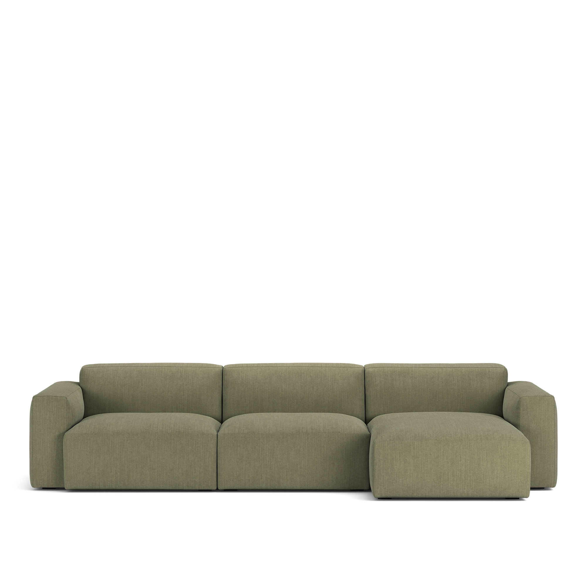no ga - brick 3-seater chaise lounge right shadow green fixed upholstery - soffor