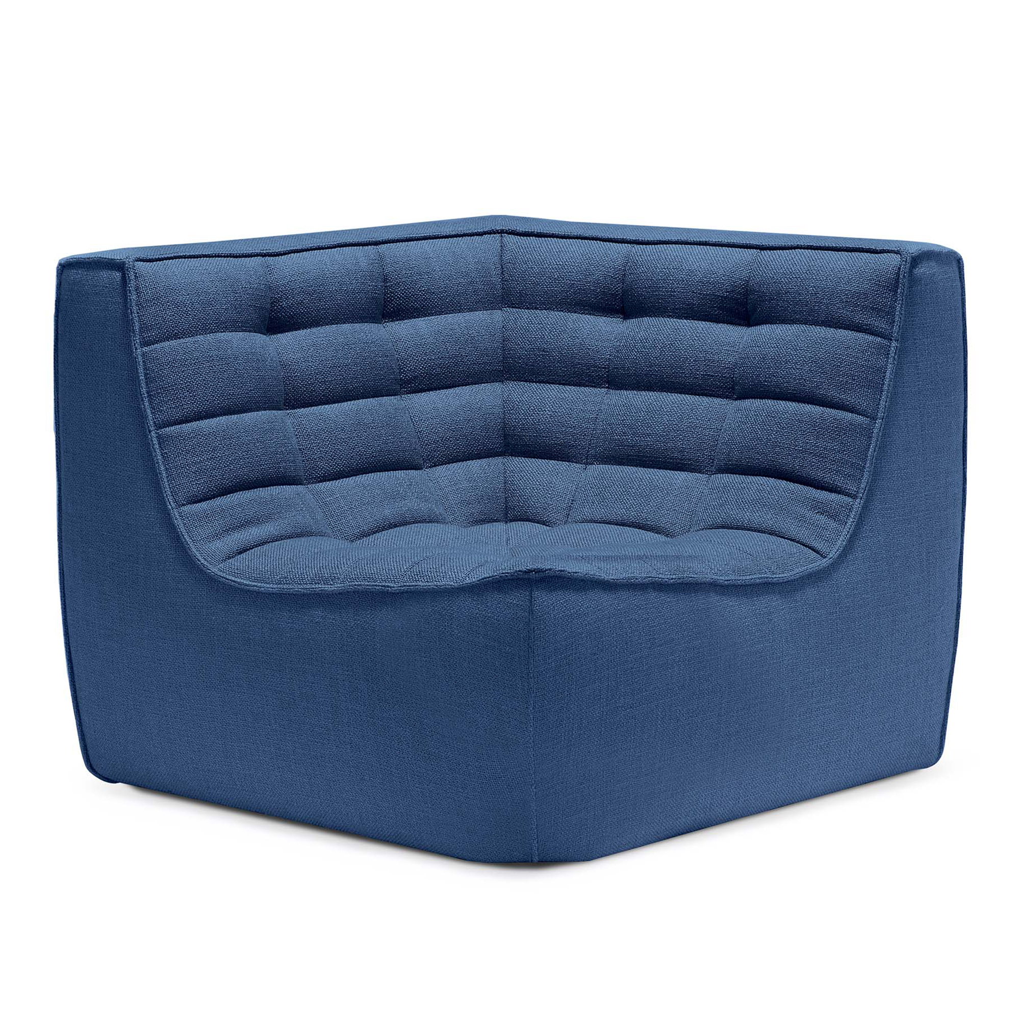 Ethnicraft - N701 Corner - Blue - Soffor - Jacques Deneef - Blå - Trä/Textilmaterial/Skum | Möbler - Soffor Och Dagbäddar - Soffor | Möbelexperten