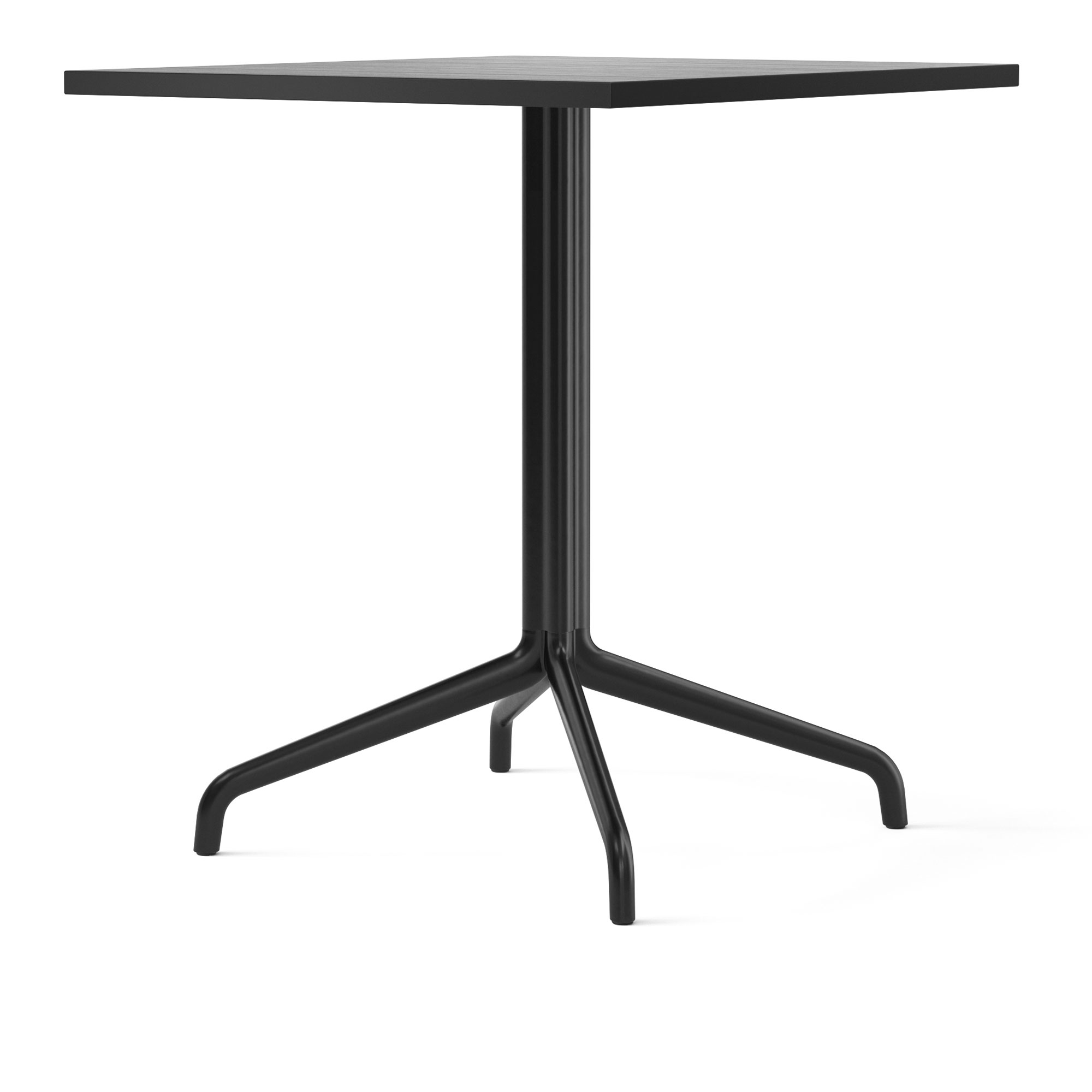 Audo Copenhagen - Harbour Column Dining Table 4-star - Black/Black Oak - 70x60 cm - Spisebord - Norm Architects - Svart - MDF/Metall/Tre