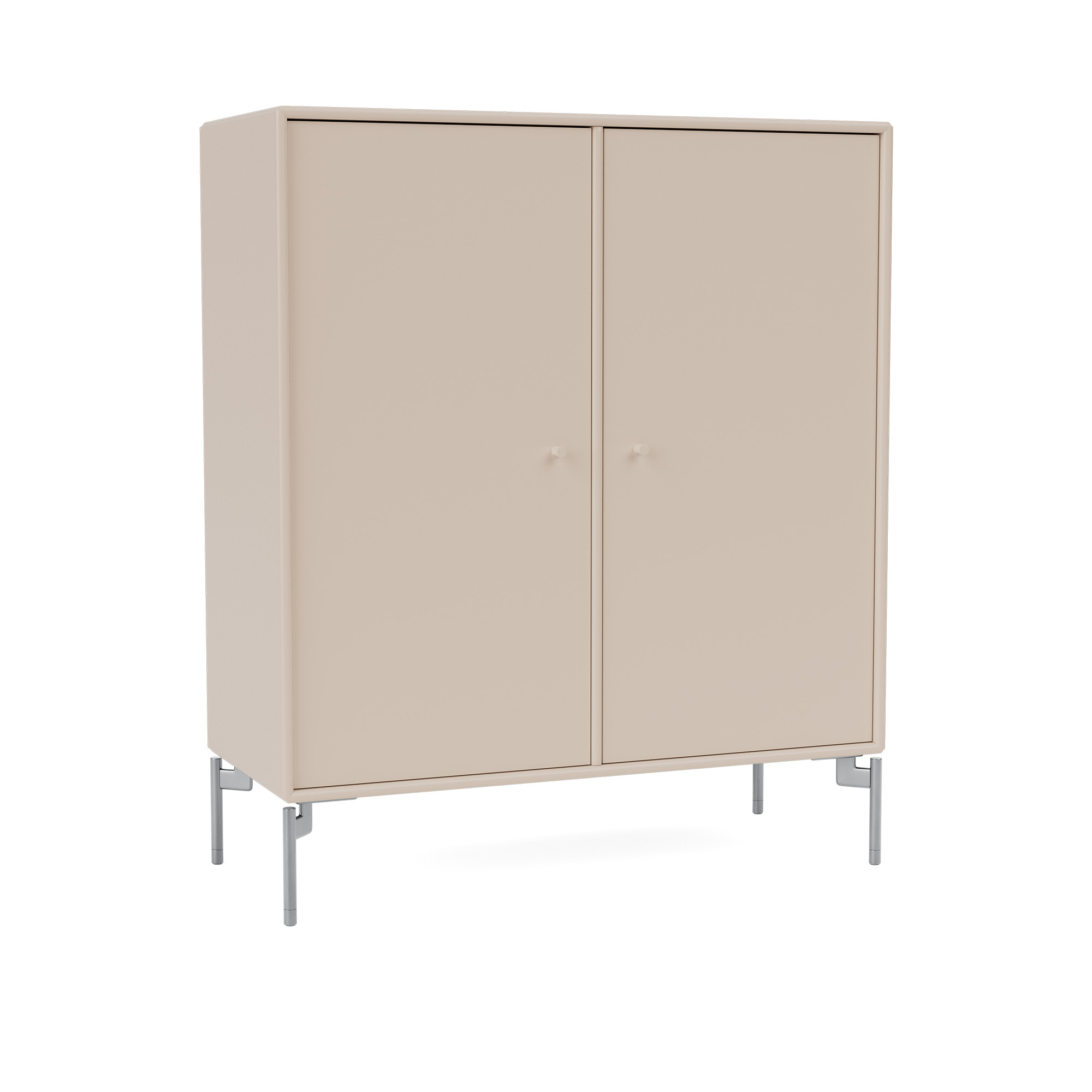 montana - cover cabinet 168-clay matt chrome - skåp och vitrinskåp - peter j. lassen - beige - trä