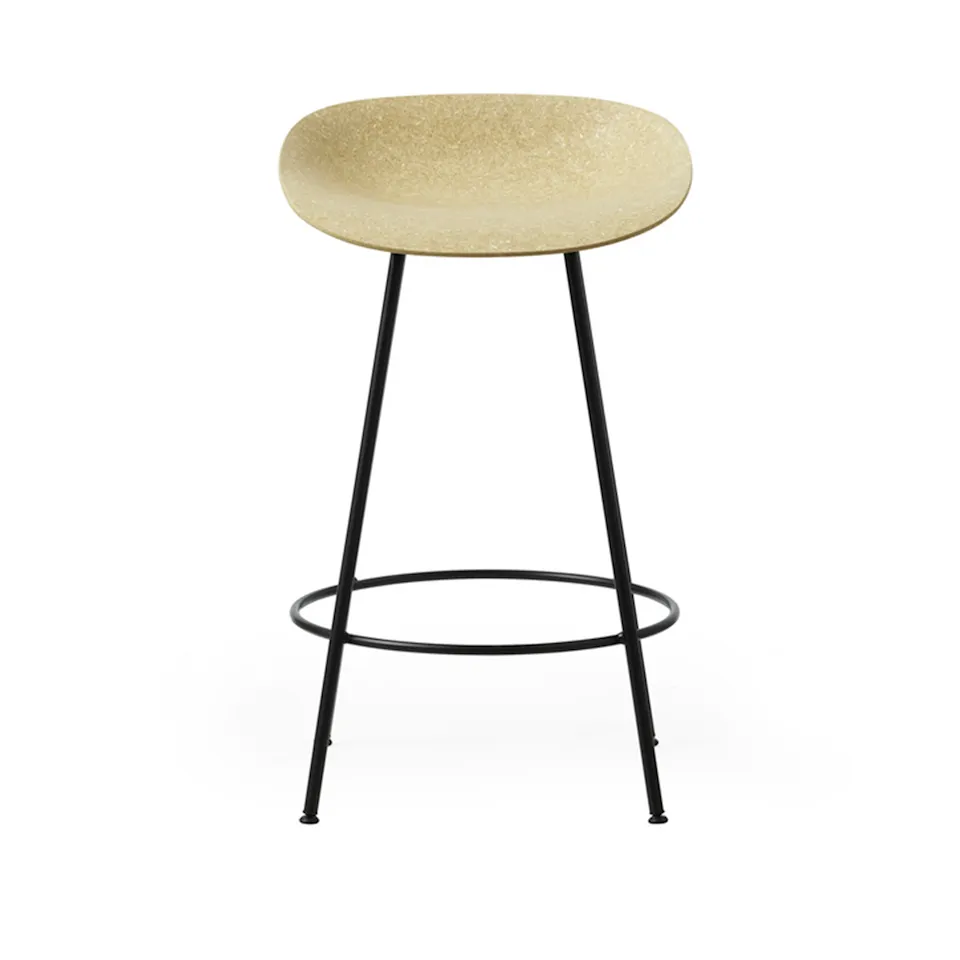 Mat Barstool 65 cm Black Steel