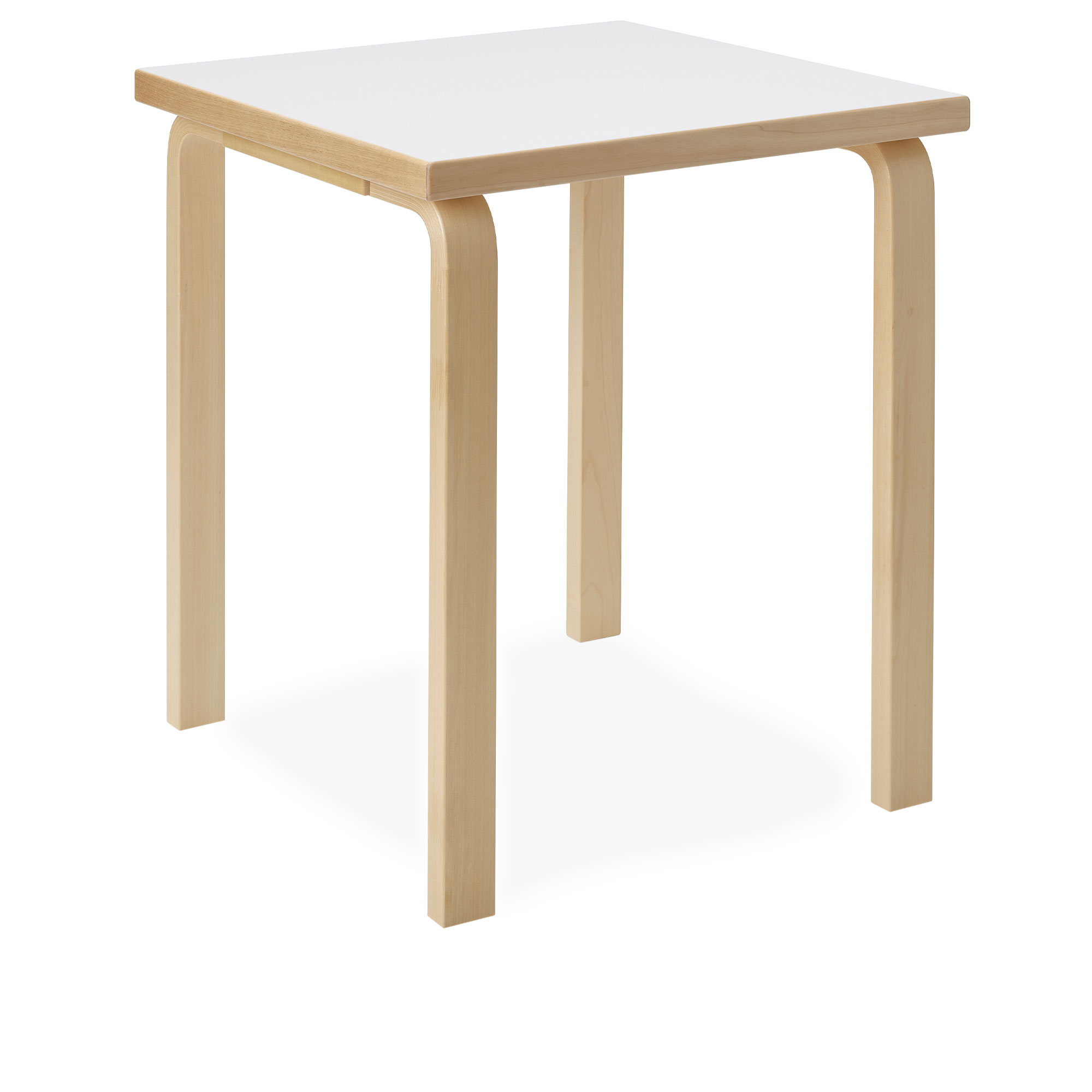 Artek - Aalto bord kvadratiskt 80C vit laminat - Matbord - Alvar Aalto - Vit - Trä
