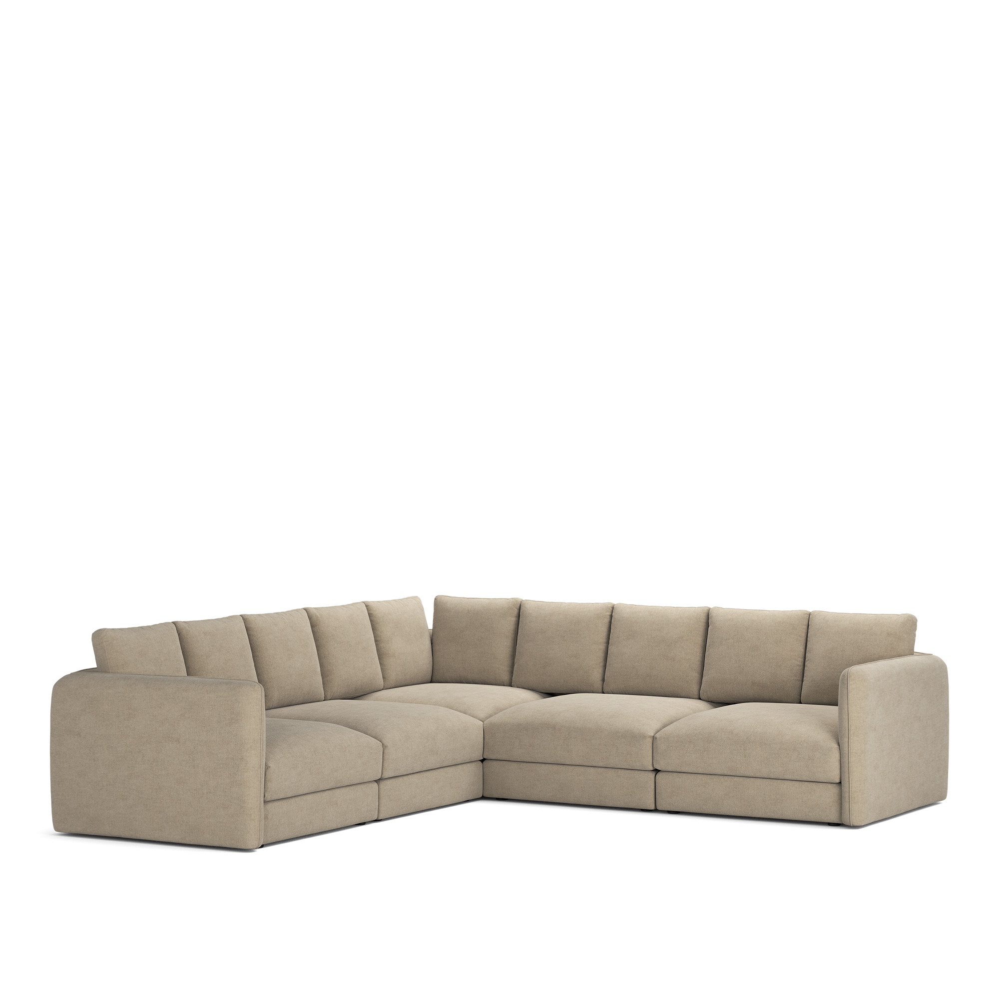 NOGA - Pavarotti 5-Seater Corner, Removable Cover, Cushion Variant 02, Sienna Tonal 01 - Soffor - Vit