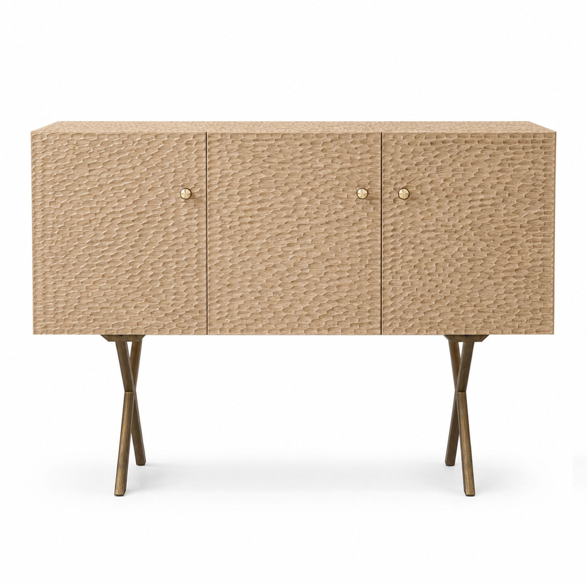 Zanat - Touch Sideboard, 3 doors/Brons, Vitoljad ek 129 cm - Sk&auml;nkar och sideboards - Studioilse - Tr&auml;f&auml;rgad - Tr&auml;