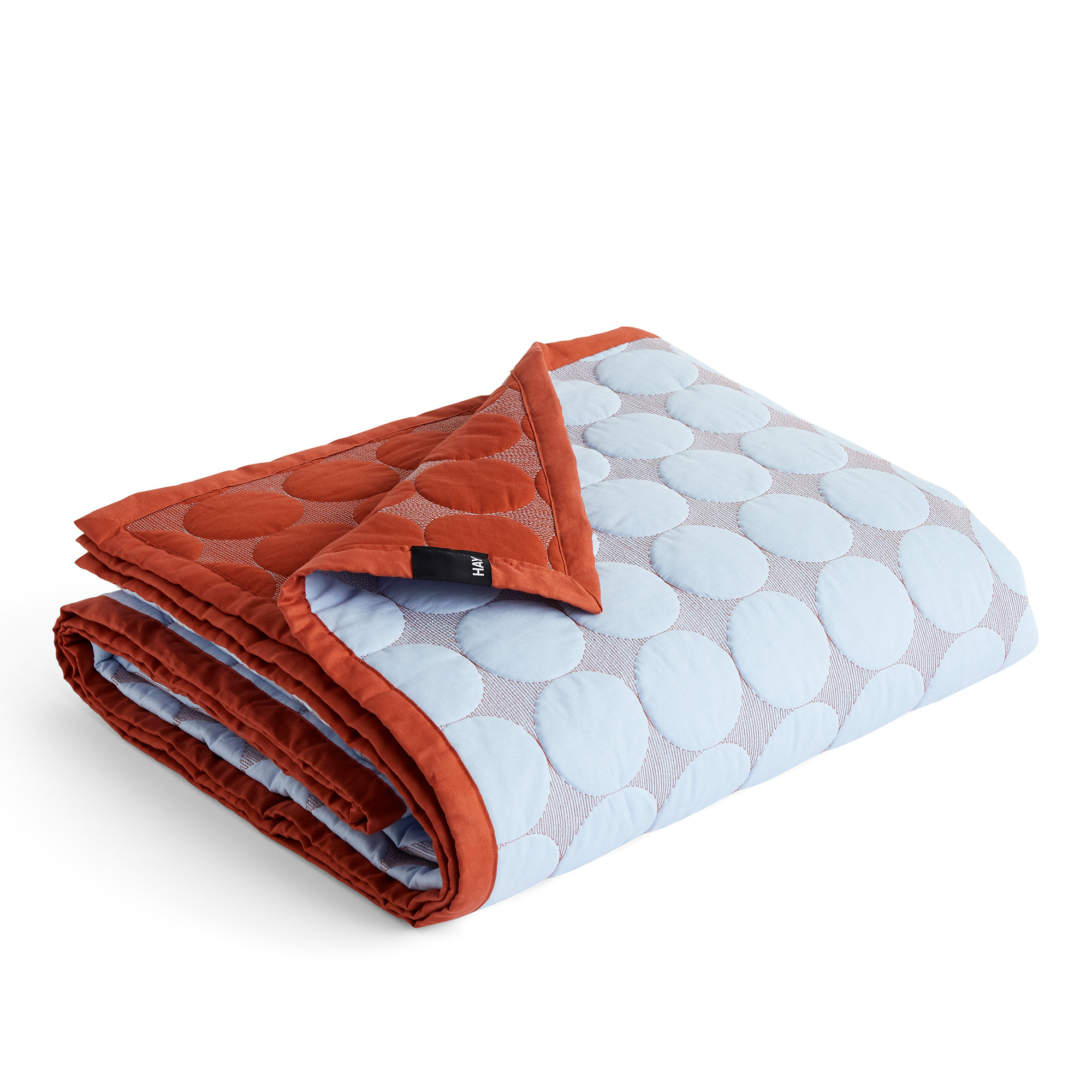 HAY - Mega Dot (Organic) W195 X L245 Light Blue - Sängöverkast - Blå - Bomull/Textilmaterial | Textilier - Sovrumstextilier - Sängöverkast | Möbelexperten