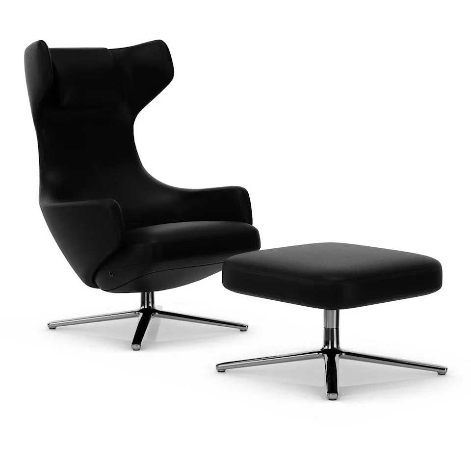 Grand Repos fåtölj & Repos Ottoman fotpall Polished