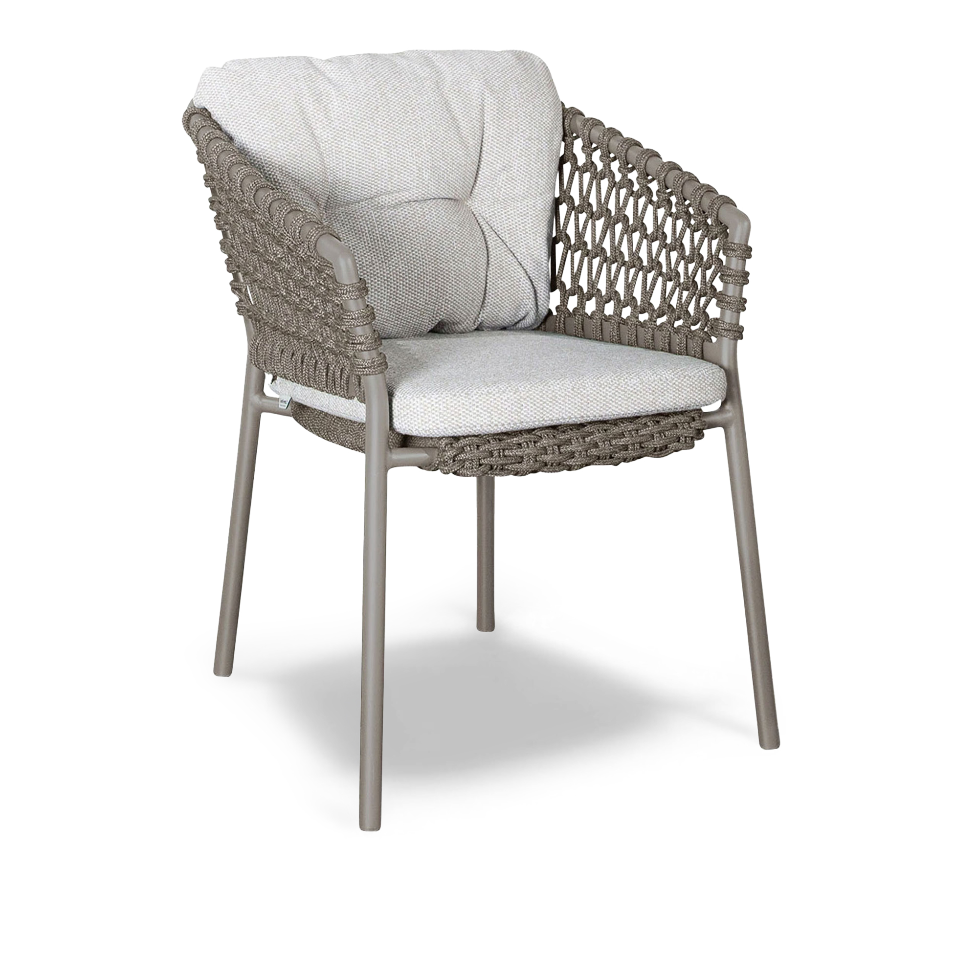 Cane-Line - Ocean dining chair – Taupe/Light Brown - Matstolar utomhus - Cane-line Design Team - Brun - Metall | Utemöbler - Utestolar - Matstolar Utomhus | Möbelexperten