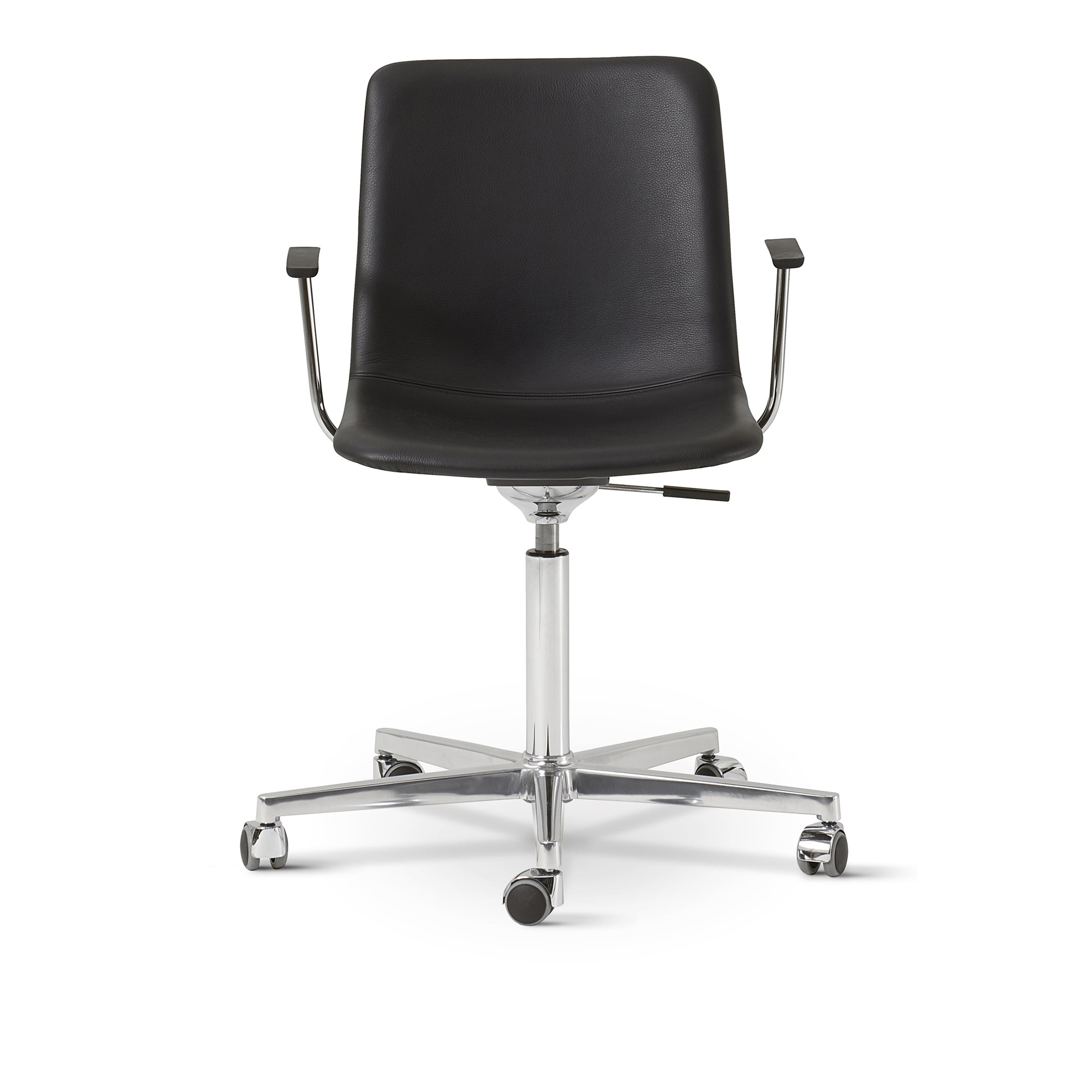 Fredericia Furniture - Pato Executive, Hjul, Helklädd, Lädergrupp 3 - 90 Natural, Svart - Skrivbordsstolar - Welling/Ludvik - Brun,Svart