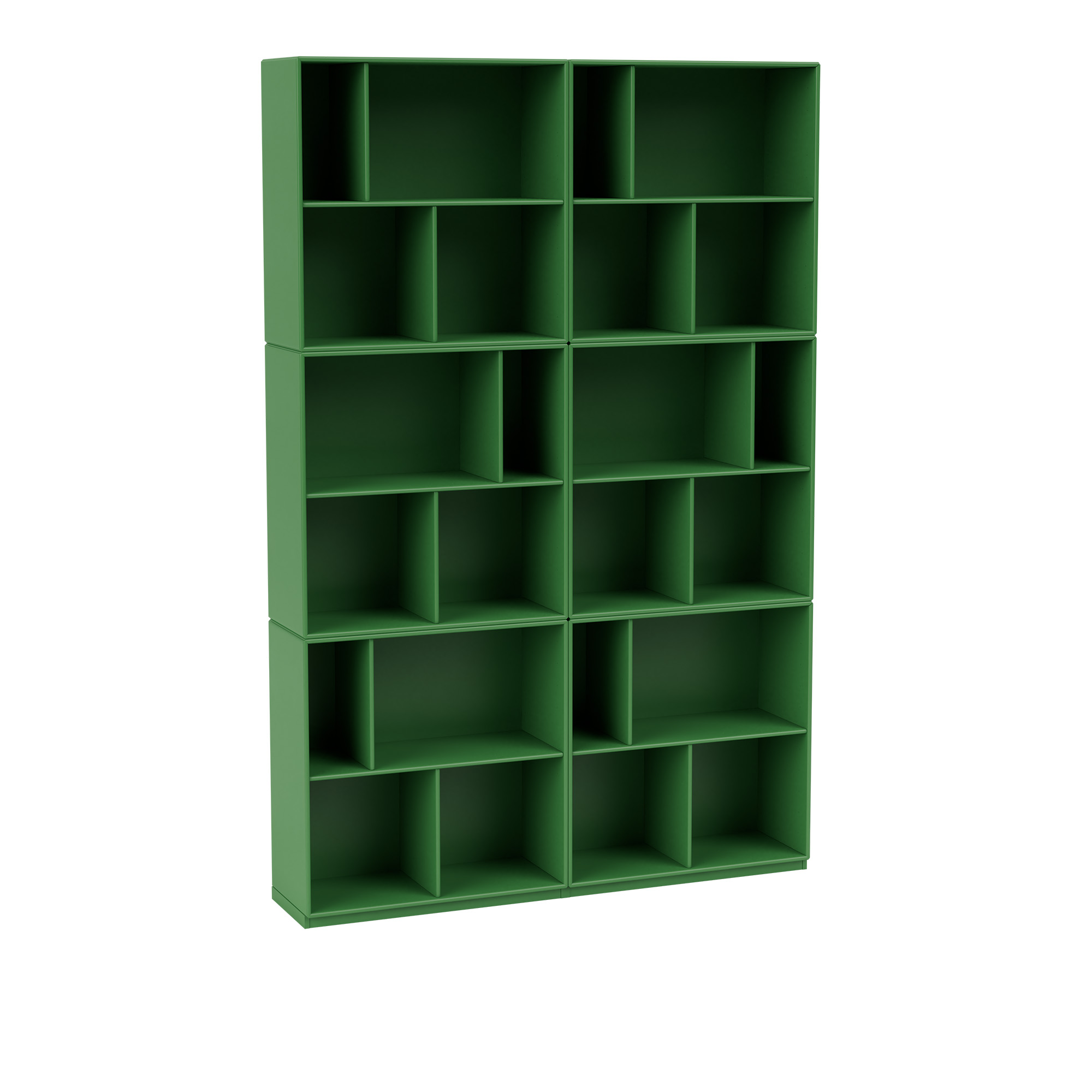Montana - Read Spacious Bookshelf 152-Parsley 06 Plinth 3 cm - Hyllor - Peter J. Lassen - Grön - Trä | Möbler - Förvaring Och Hyllor - Hyllor | Möbelexperten