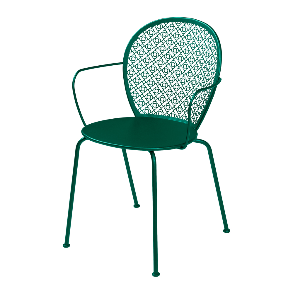 Fermob - Lorette Armchair Cedar Green 02 - Matstolar utomhus - Frédéric Sofia - Grön - Metall