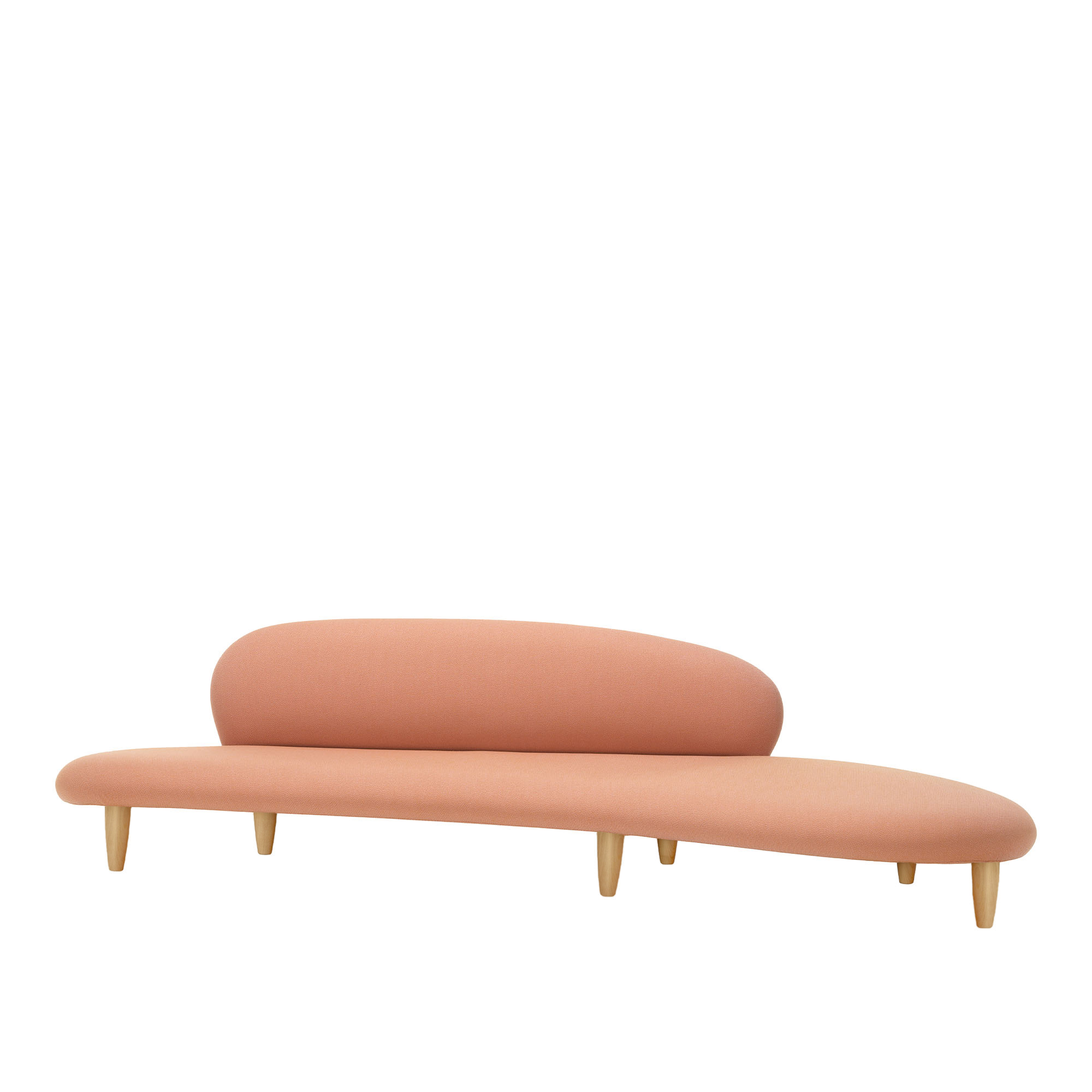 Vitra - Freeform Sofa, Pale Rose Cognac, Naturlig Lönn - Soffor - Isamu Noguchi - Rosa | Möbler - Soffor Och Dagbäddar - Soffor | Möbelexperten