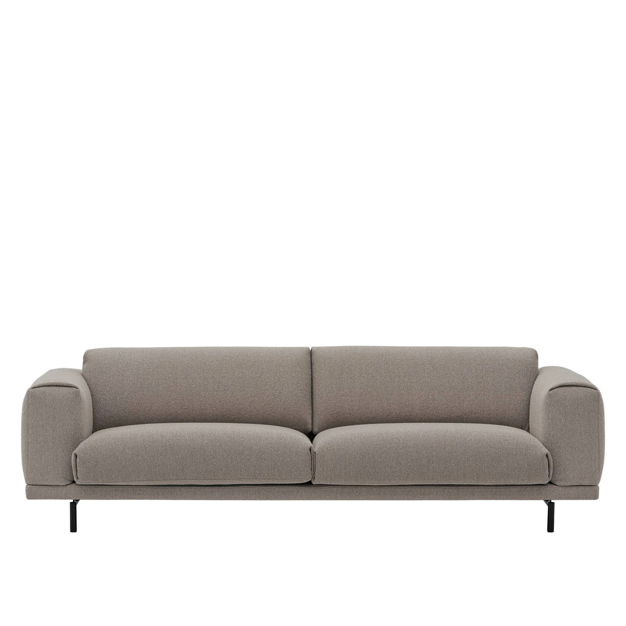 Rest soffa 3-sits svart metallbas