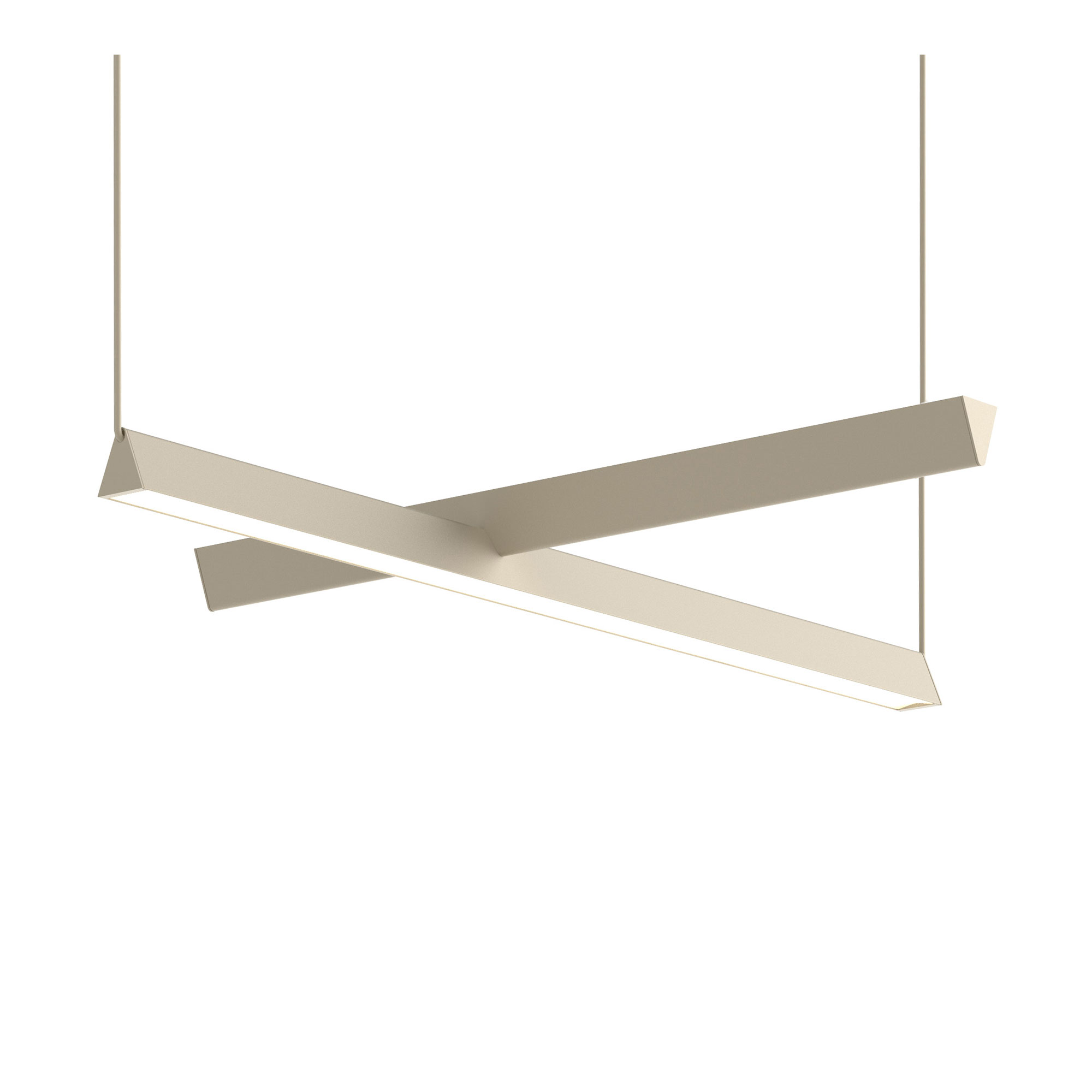 Lambert & Fils - Mile 01, Single mounting, Beige (fixture, wires, anchors), White canopy - Pendellampor - Guillaume Sasseville - Beige