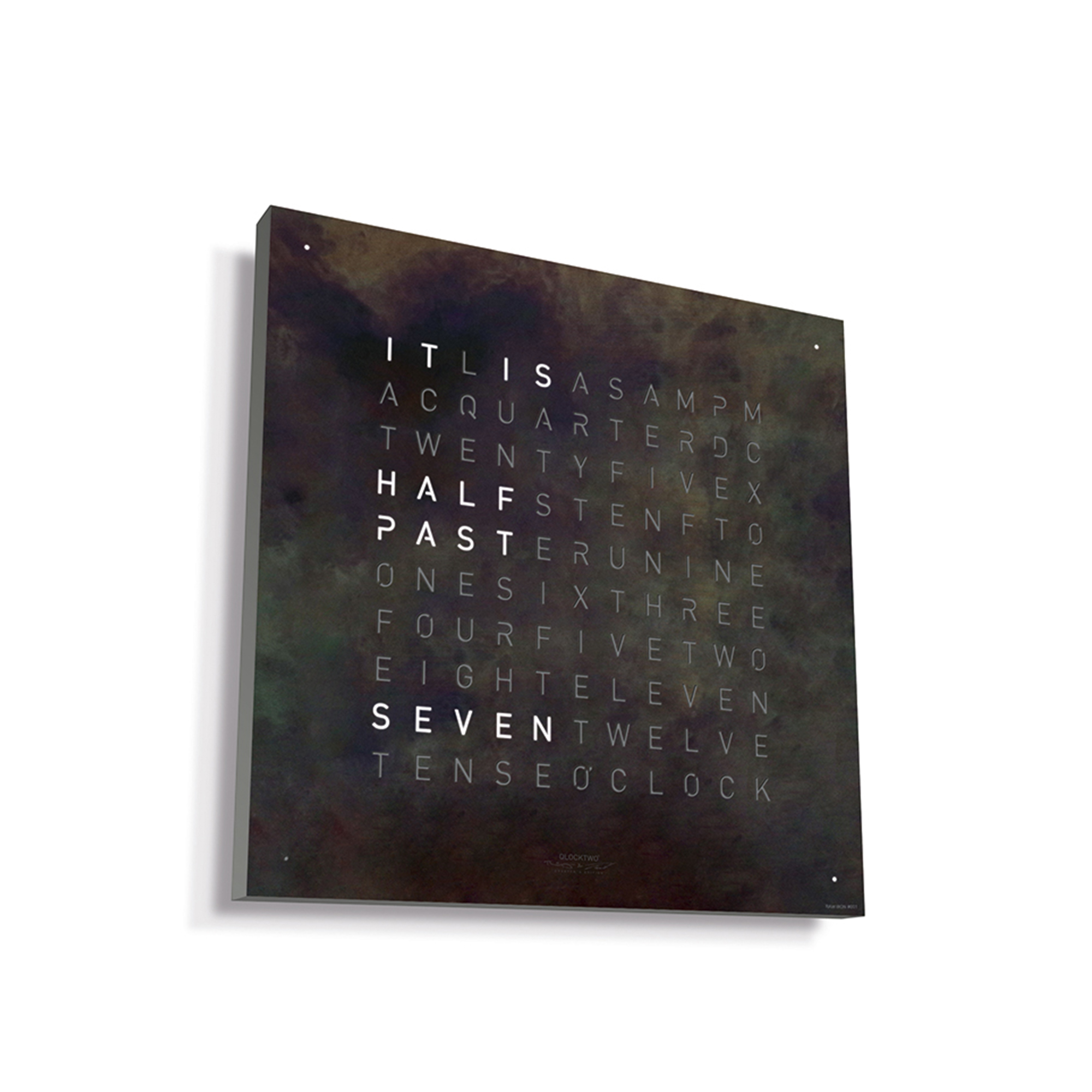 Qlocktwo - Qlocktwo Earth 45 Creator's Edition - Raw Iron, EN - Klockor - Biegert & Funk - Grå