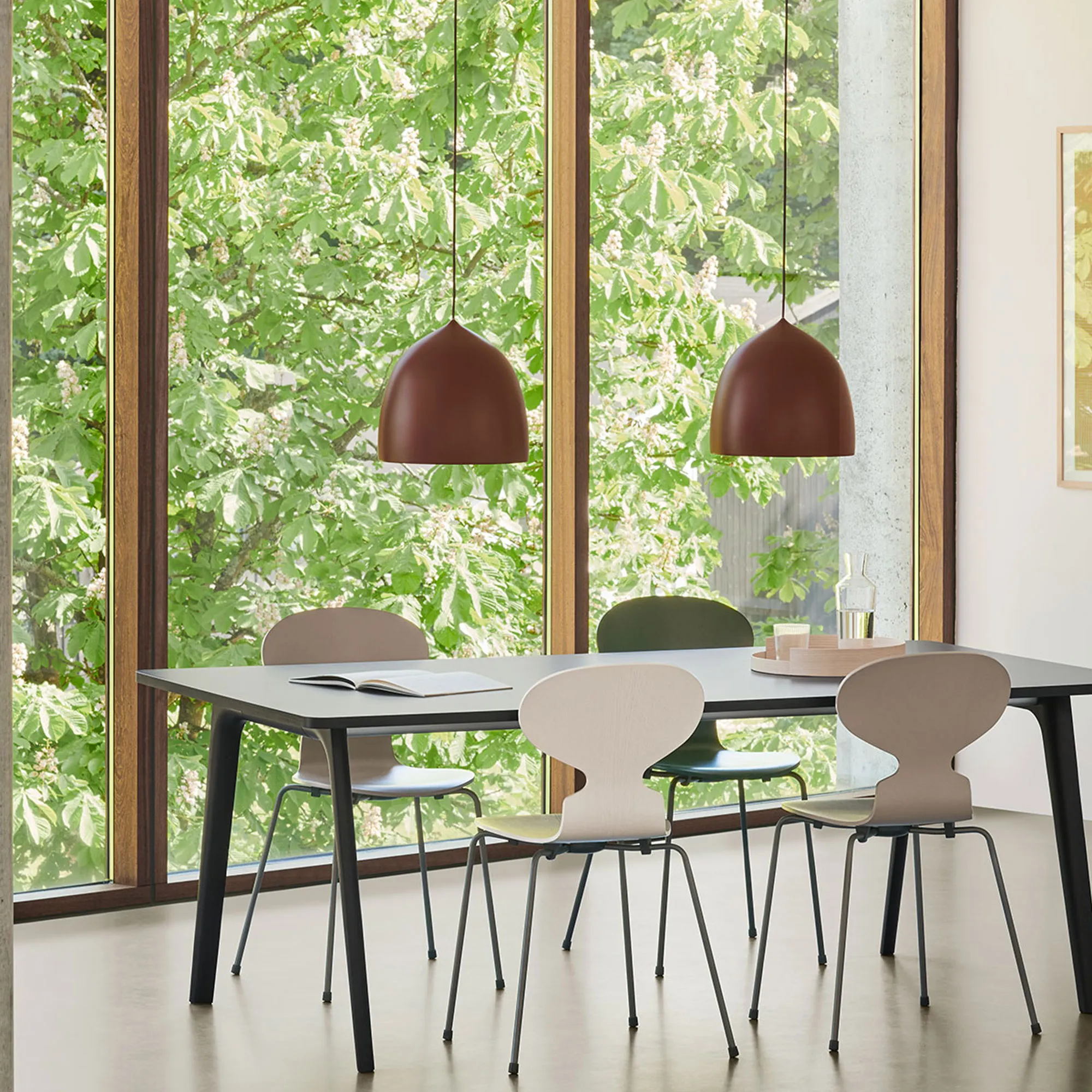 3101 Myran stol Coloured Ash Veneer Chrome