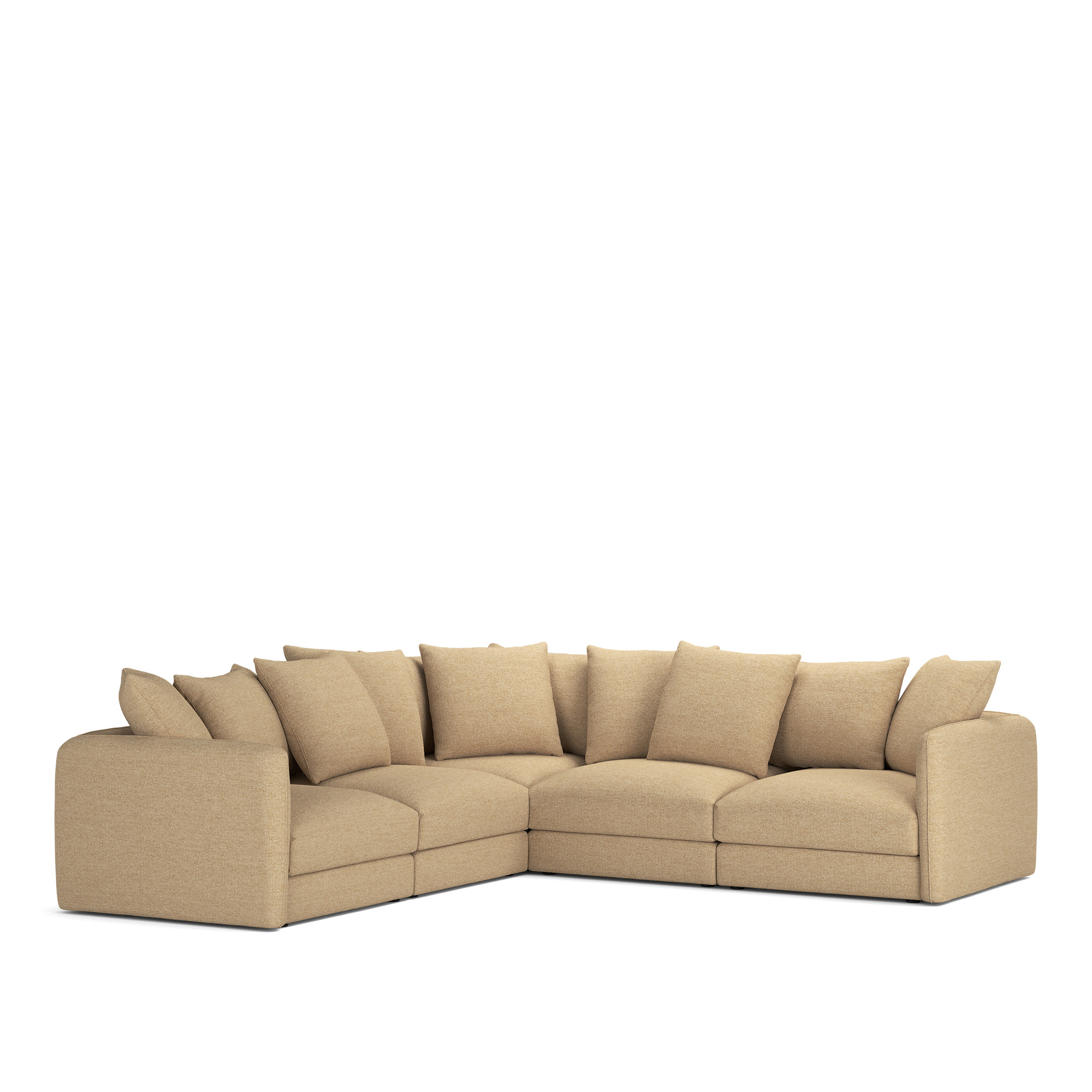 NOGA - Pavarotti 5-Seater Corner, Fixed Cover, Cushion Variant 01, Lucinasco 03 - Soffor - Beige