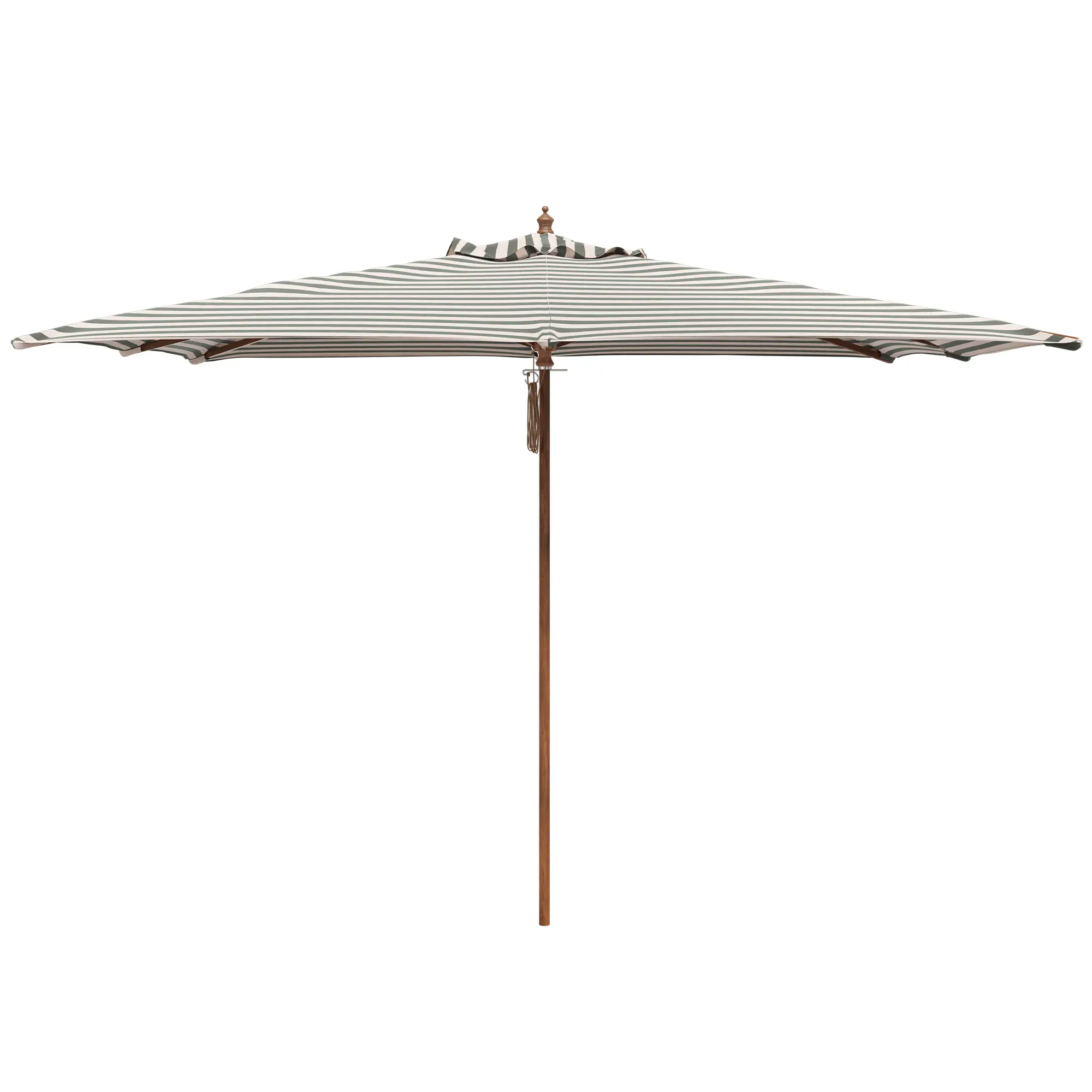 Messina Light Apricot/Dark Green Stripe parasoll 300 x 300 cm