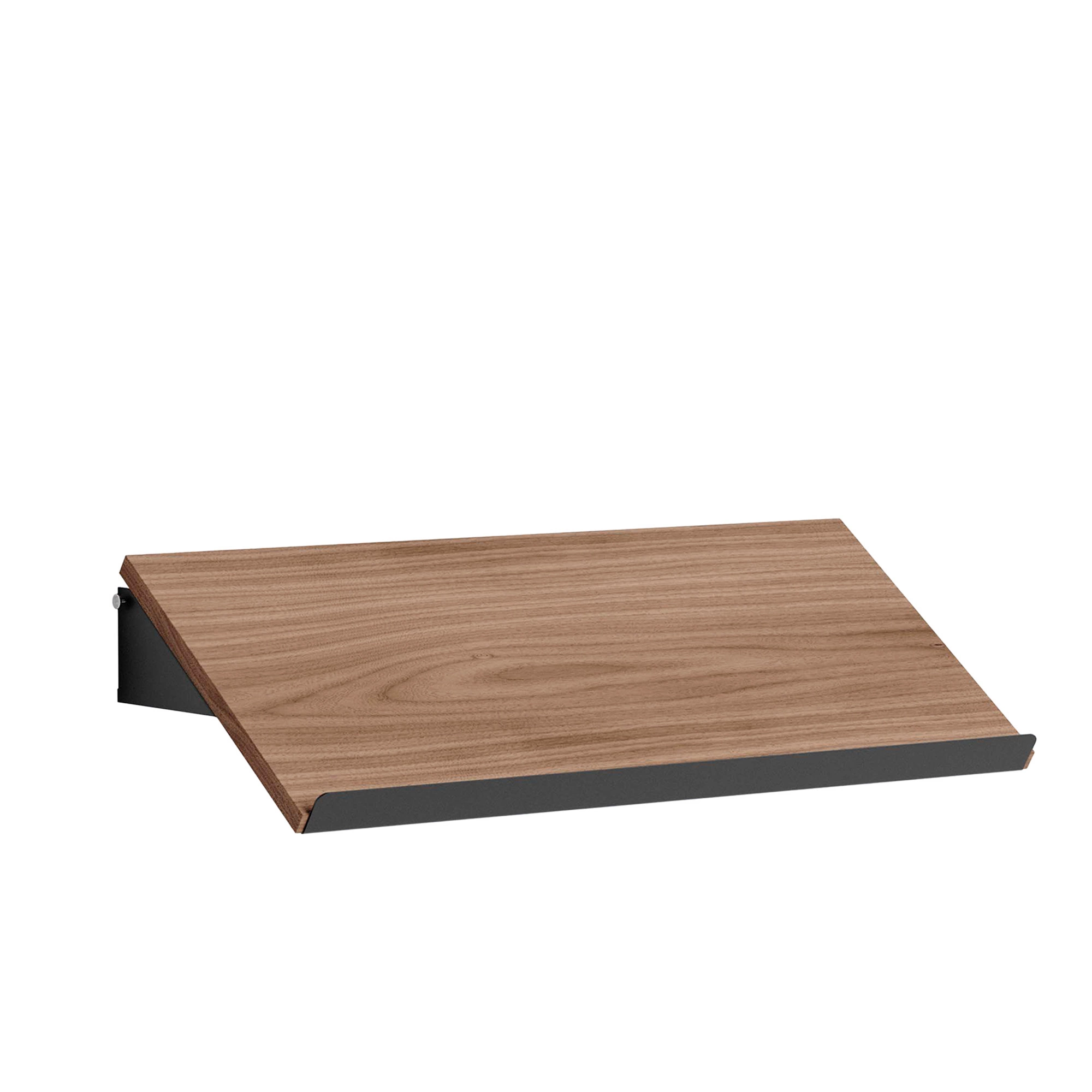 New Works - New Works Magazine Shelf Kit Walnut/Black - Hyllor och hyllsystem - Knut Bendik Humlevik - Svart