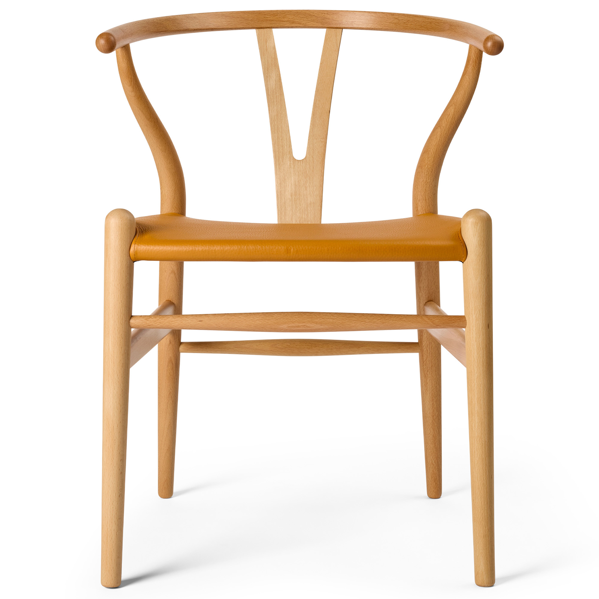 Carl Hansen - CH24P Wishbone Chair, Beech Oil, Loke 7050, Brown - Matstolar - Hans J. Wegner