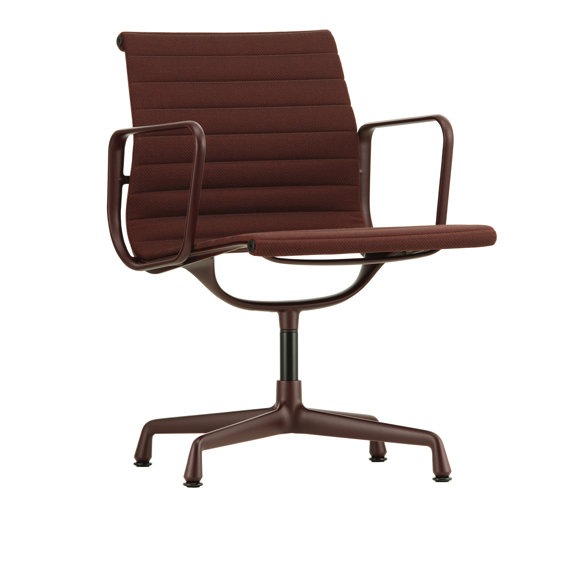 Vitra - EA 108 Dark Bordeaux Track Dark Red/Nero 16 - Kontorsstolar - Charles & Ray Eames - Svart - Metall/Textilmaterial | Möbler - Stolar Och Pallar - Kontorsstolar | Möbelexperten