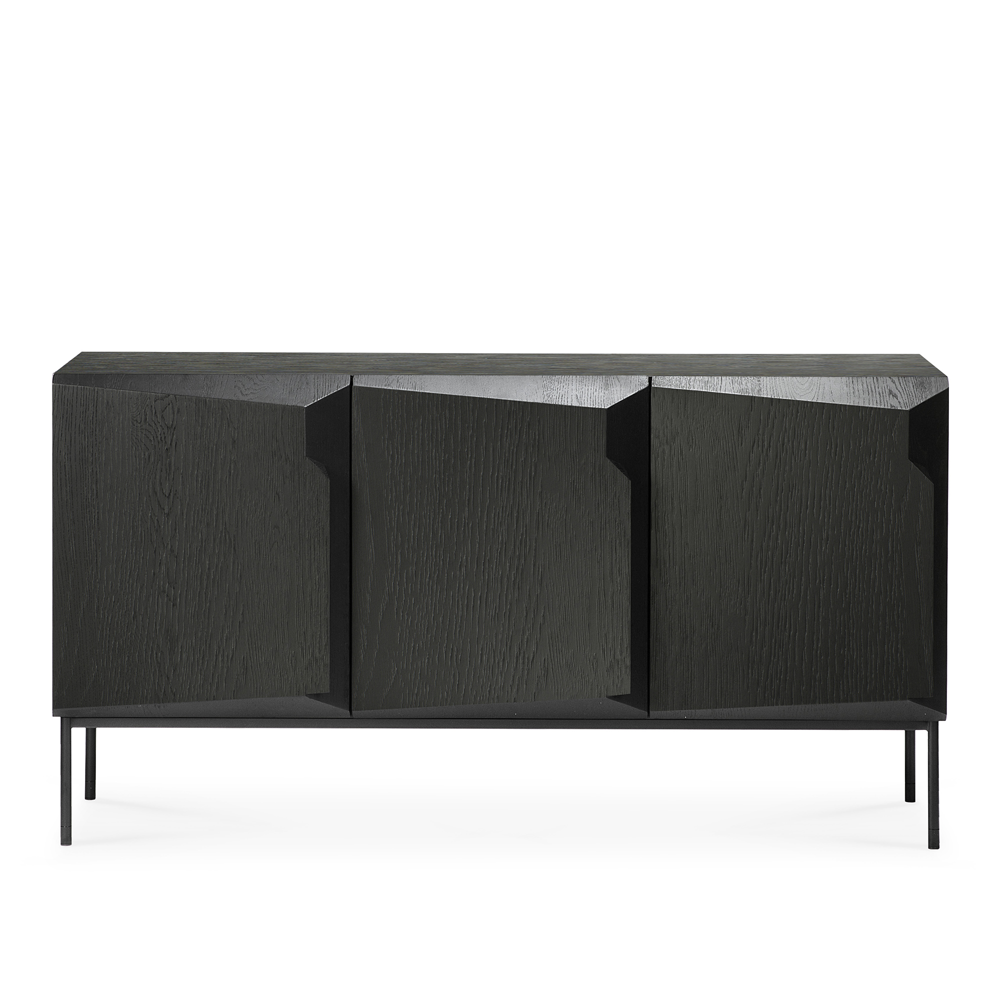 Ethnicraft - Stairs sideboard - 3 doors - Black - Skänkar och sideboards - Alain Van Havre | Möbler - Förvaring Och Hyllor - Skänkar Och Sideboards | Möbelexperten