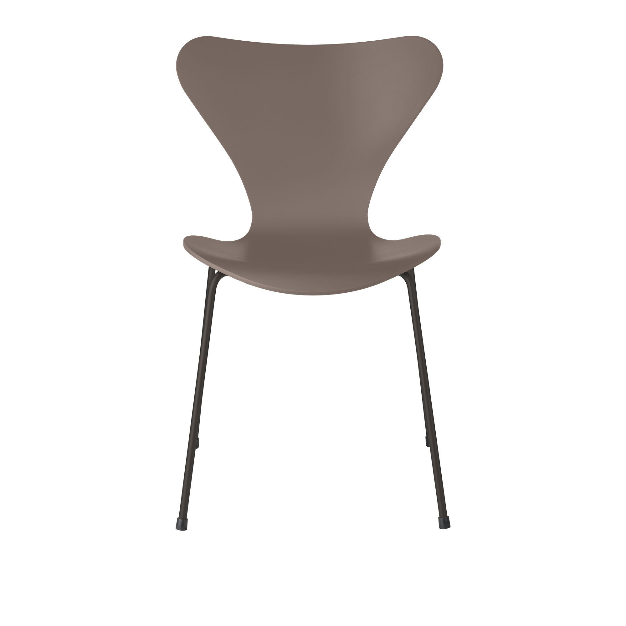 Fritz Hansen - 3107 Sjuan, Lackad, Deep Clay, Underrede Brown Bronze - Matstolar - designer_arne_jacobsen - Beige,Grå - Metall/Trä