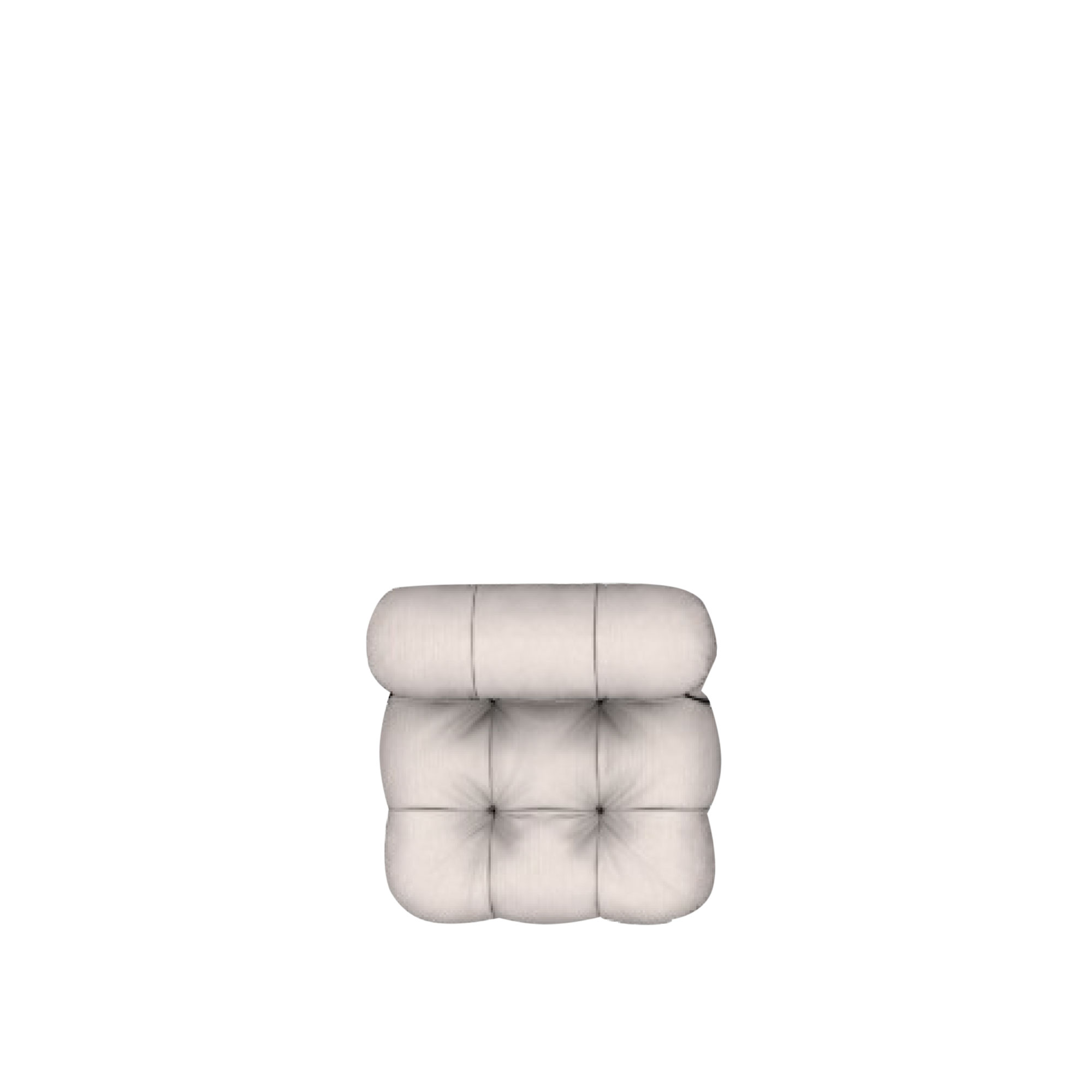 B&B Italia - Camaleonda Fåtölj Bredd 96 cm High Back, Fabric Cat. Extra Enia 103 - Fåtöljer - Mario Bellini - Vit - Metall/Trä/Textilmaterial/Syntetiskt/Plast