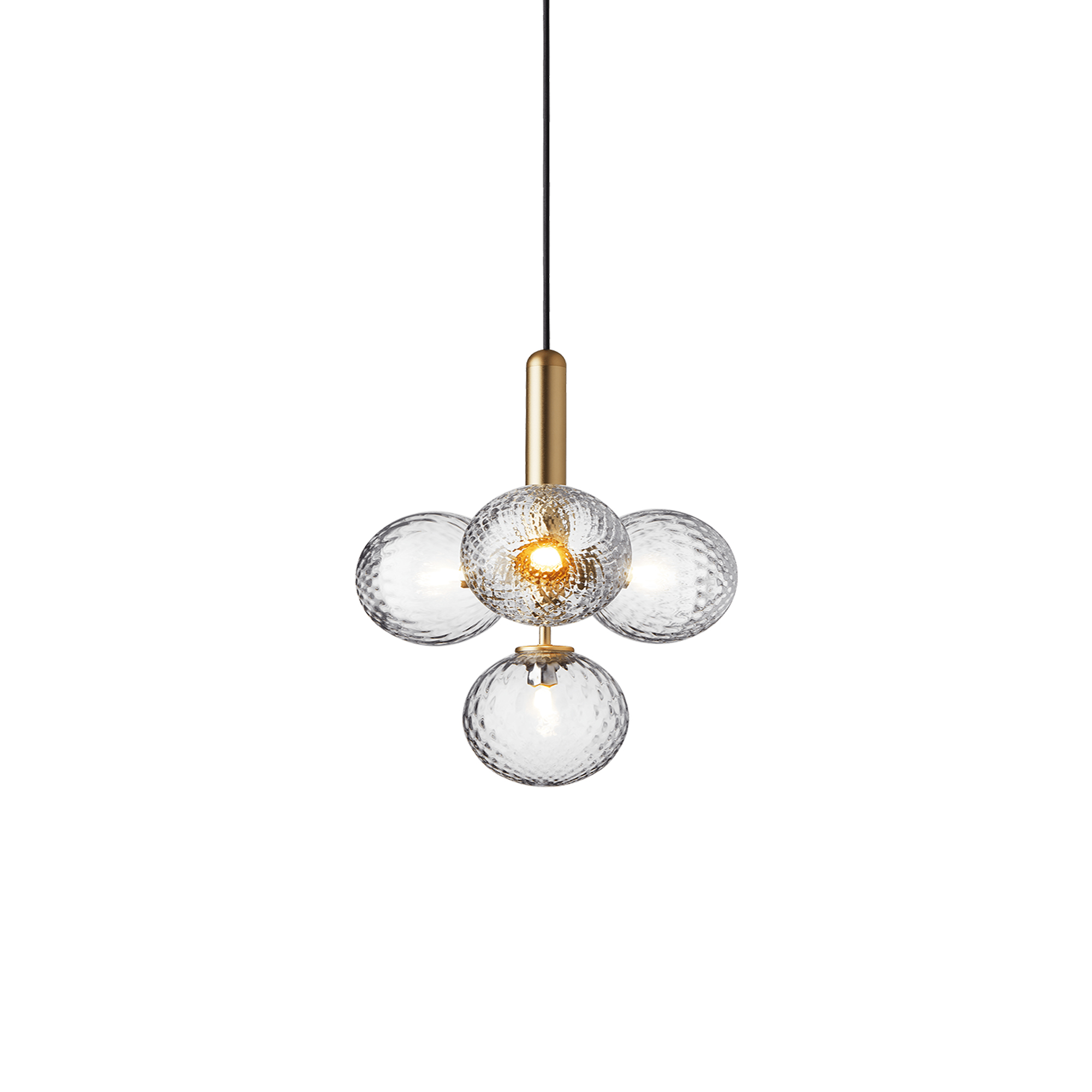 Nuura - Miira 4, Brass/Optic Clear, Exkl. Illumin. 4xG9 (344-07) 2.3W LED 2700K 180lm - Takkronor - Sofie Refer - Guld