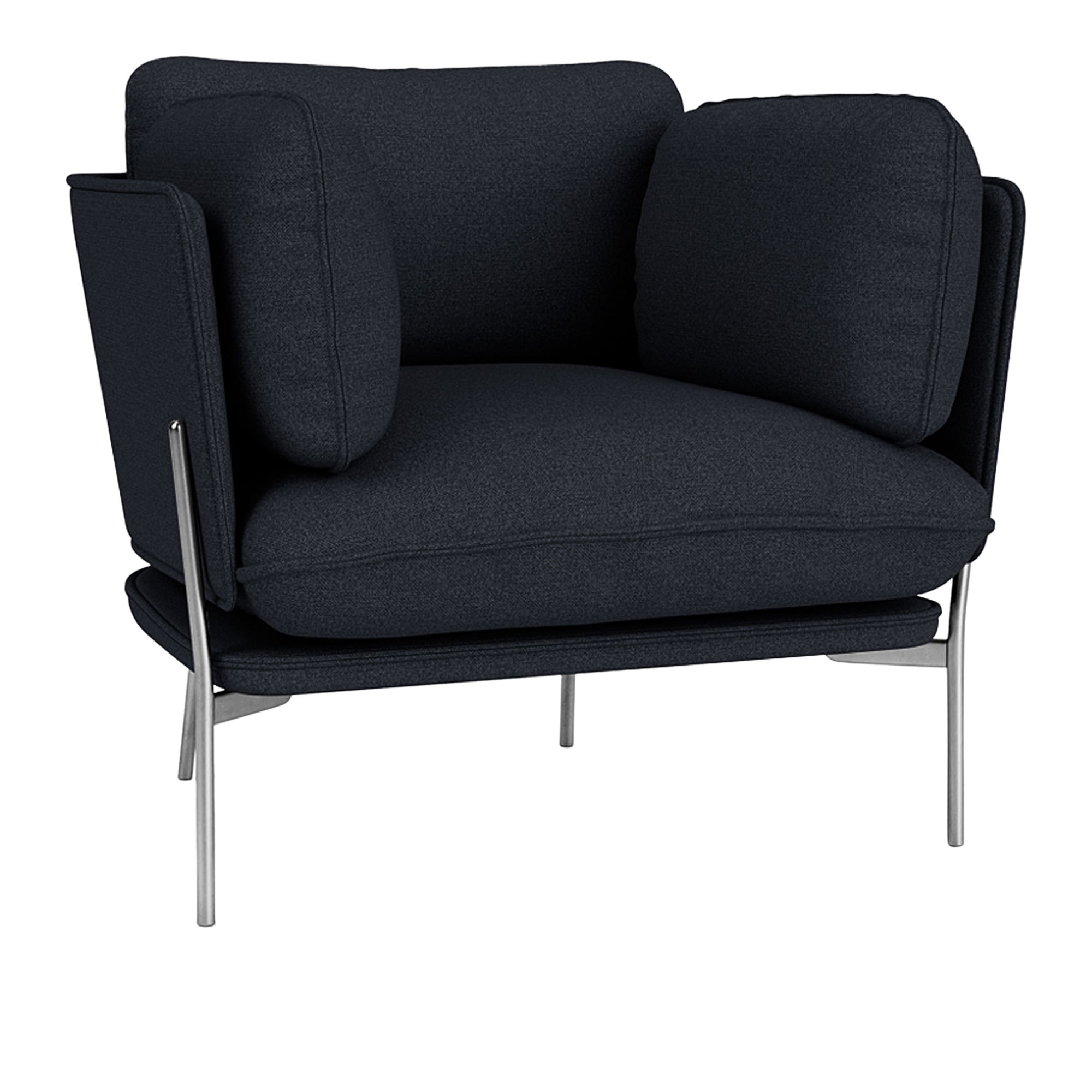 &Tradition - Cloud LN1 - Chrome - Fabric cat.2 - Hallingdal 65 180 - Fåtöljer - Luca Nichetto - MDF/Metall