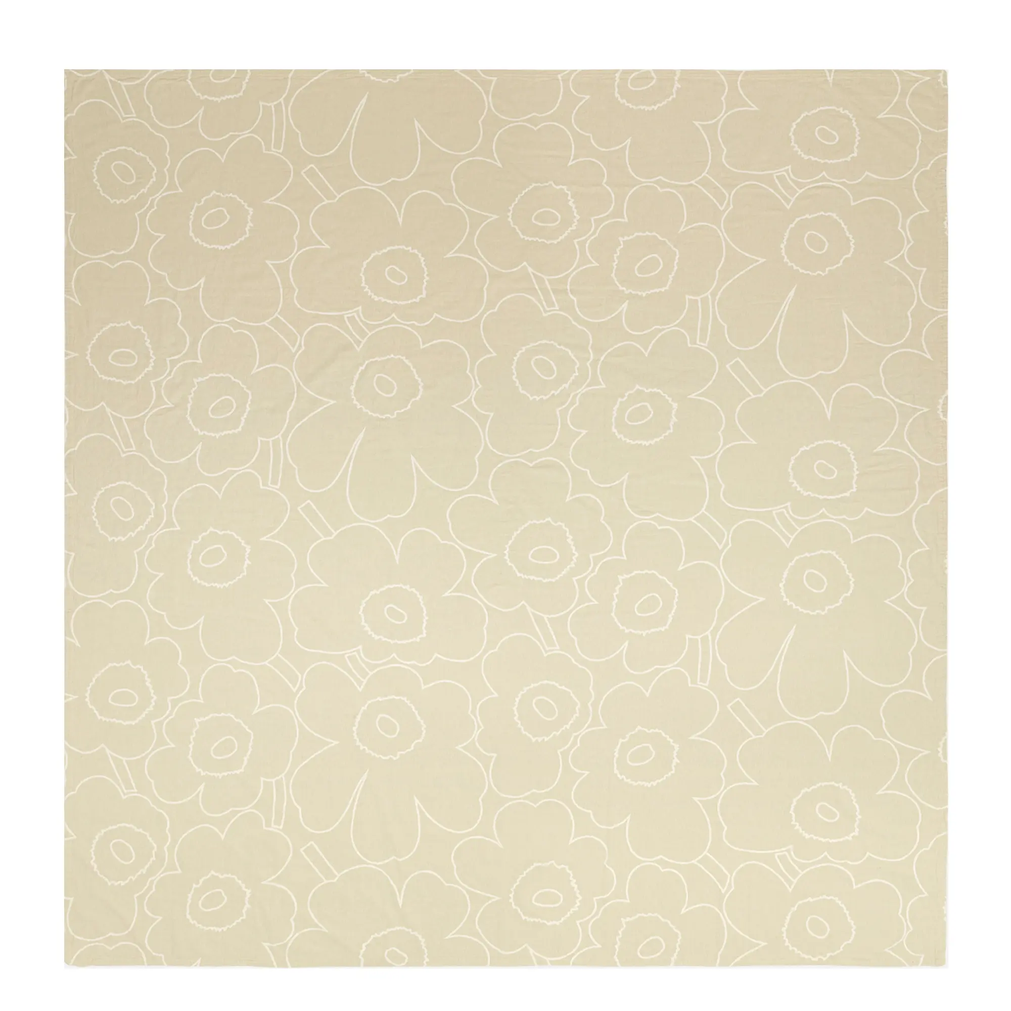 Piirto Unikko sengeteppe Hvit / Off-White