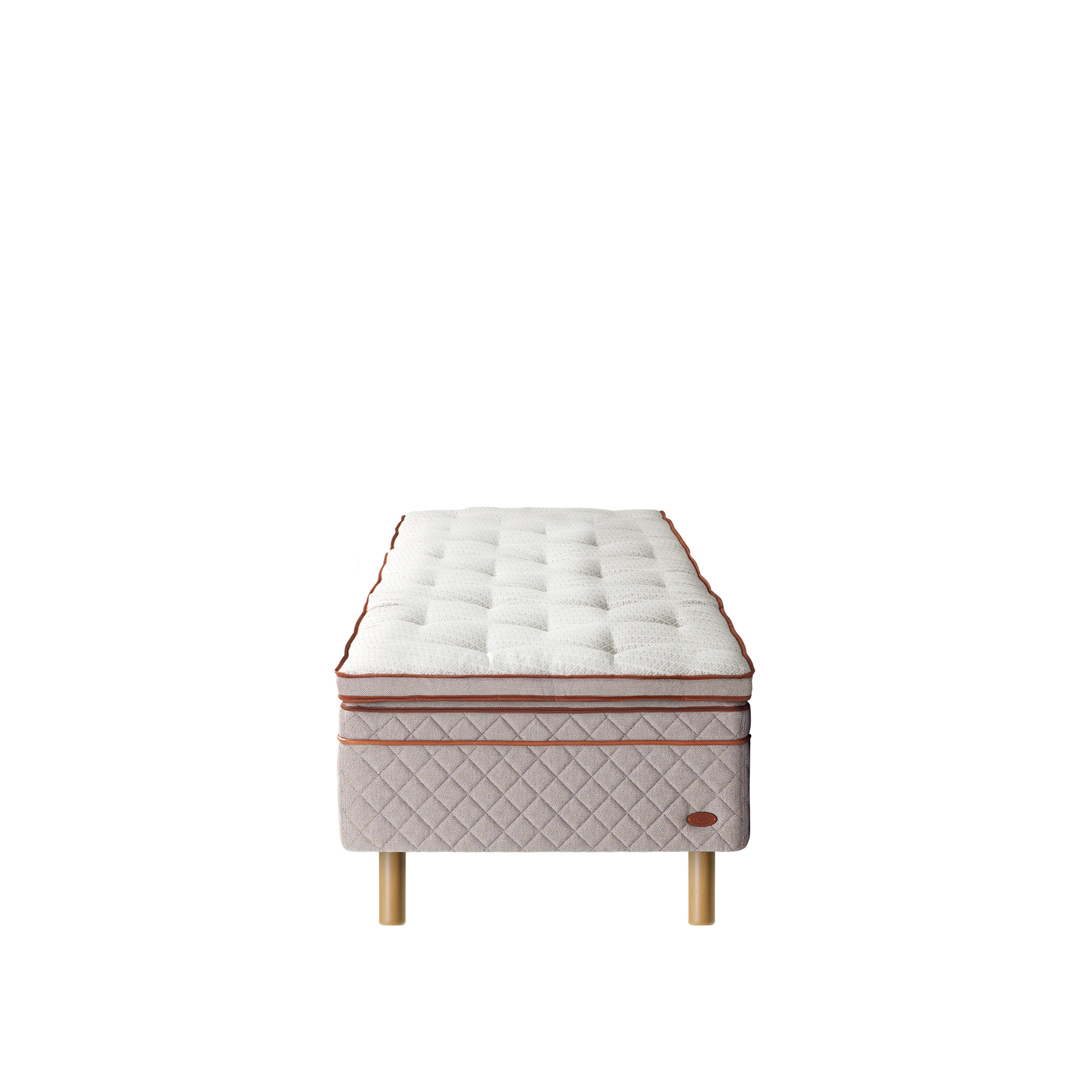 dux - dux 3003 80 x 200 dux xupport - runda bok natur 23 cm - sängar - beige,grå