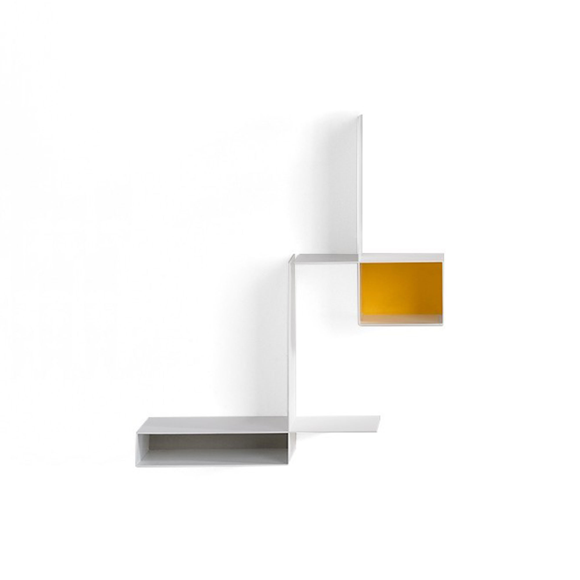 MDF Italia - Randomissimo Composition D - Vägghyllor - Neuland Industriedesign - Vit - Naturmaterial/Metall