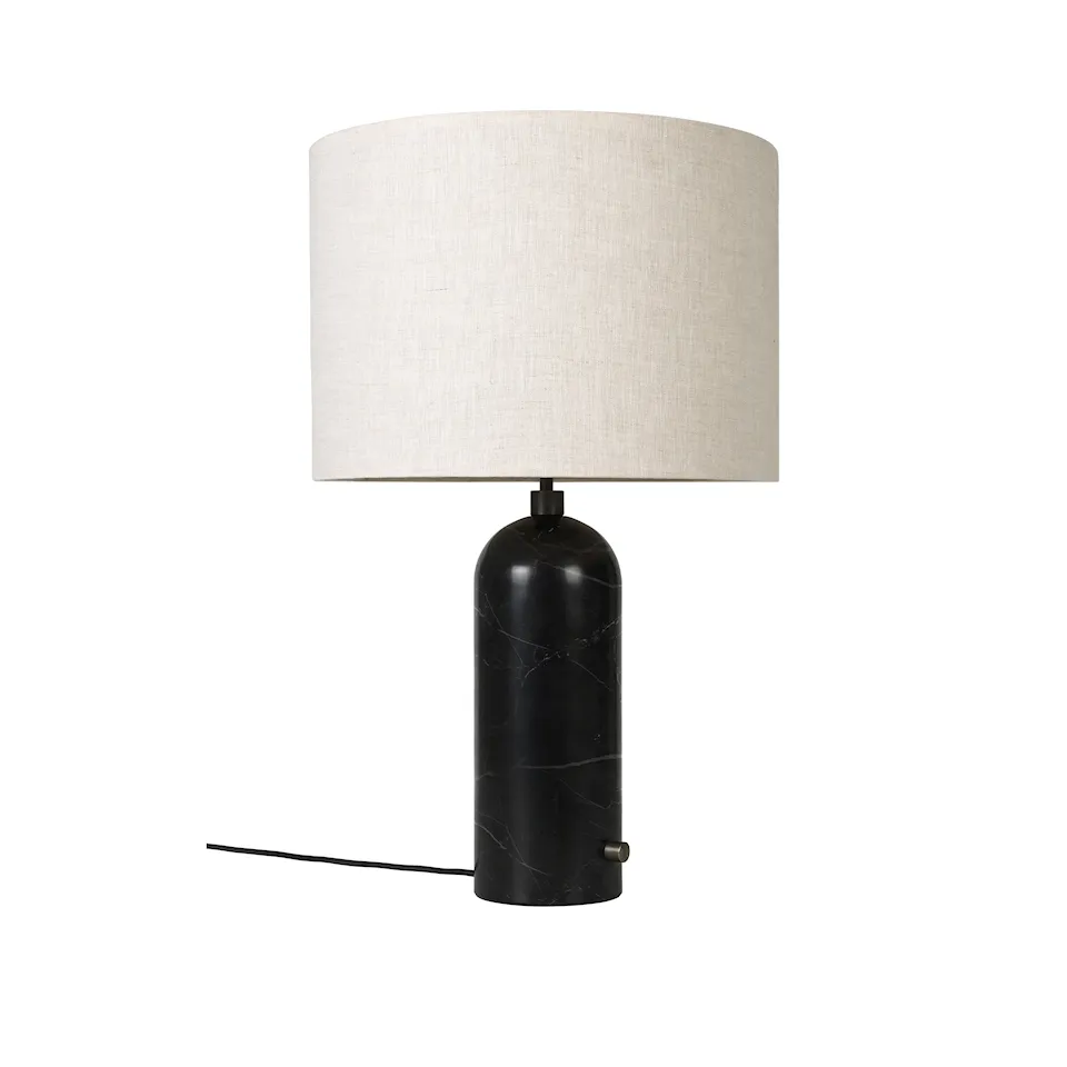 Gravity bordslampa large svart marmor