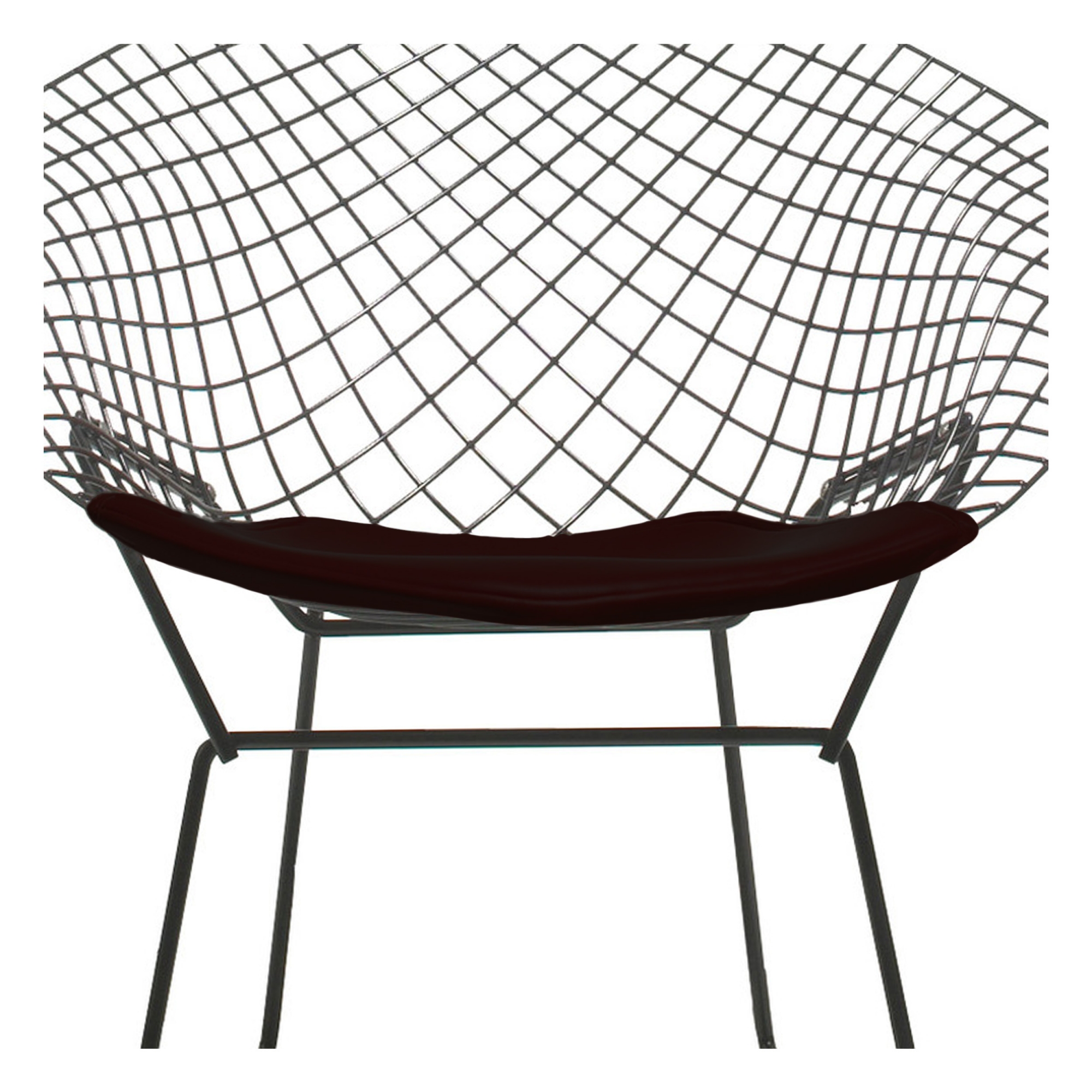 Knoll - Bertoia Diamond Chair Outddor - Dyna, Svart vinyl - Dynor & kuddar - Harry Bertoia - Svart
