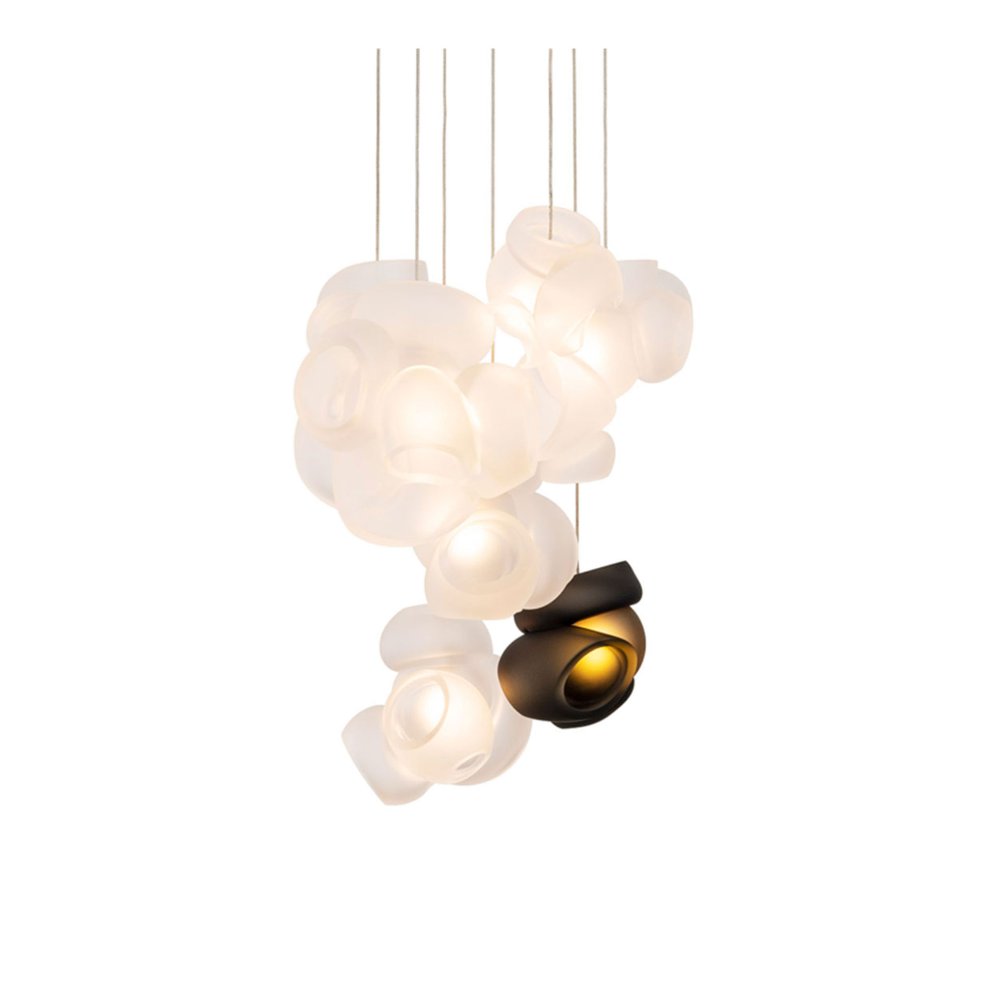 Bocci - 100.7, Clear with grey - Pendellampor - Omer Arbel - Transparent,Grå
