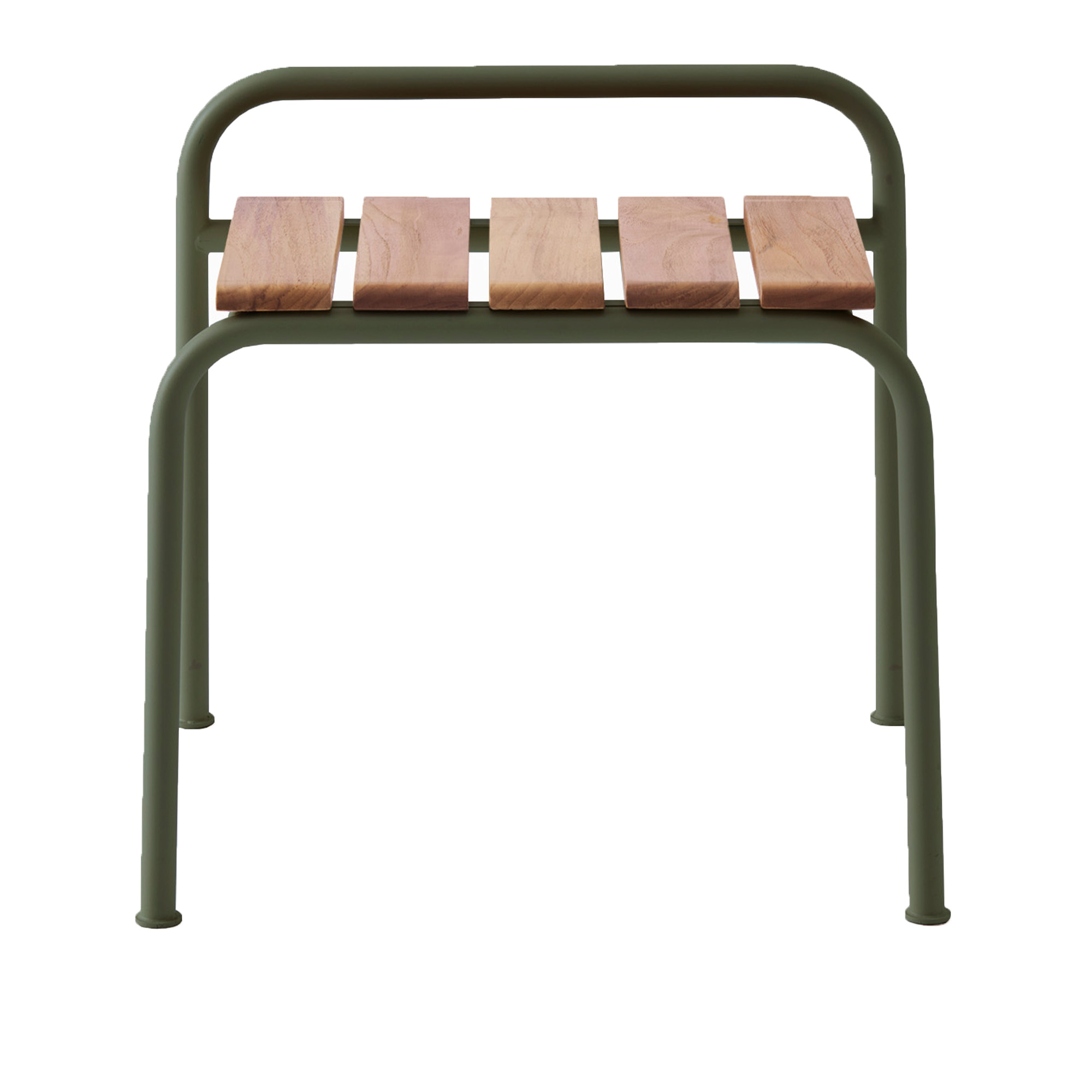 Huseby - Kallio Outdoor Footrest Green - Utomhuspallar och puffar - Sami Kallio - Grön - Metall/Trä | Utemöbler - Utestolar - Utomhuspallar Och Puffar | Möbelexperten