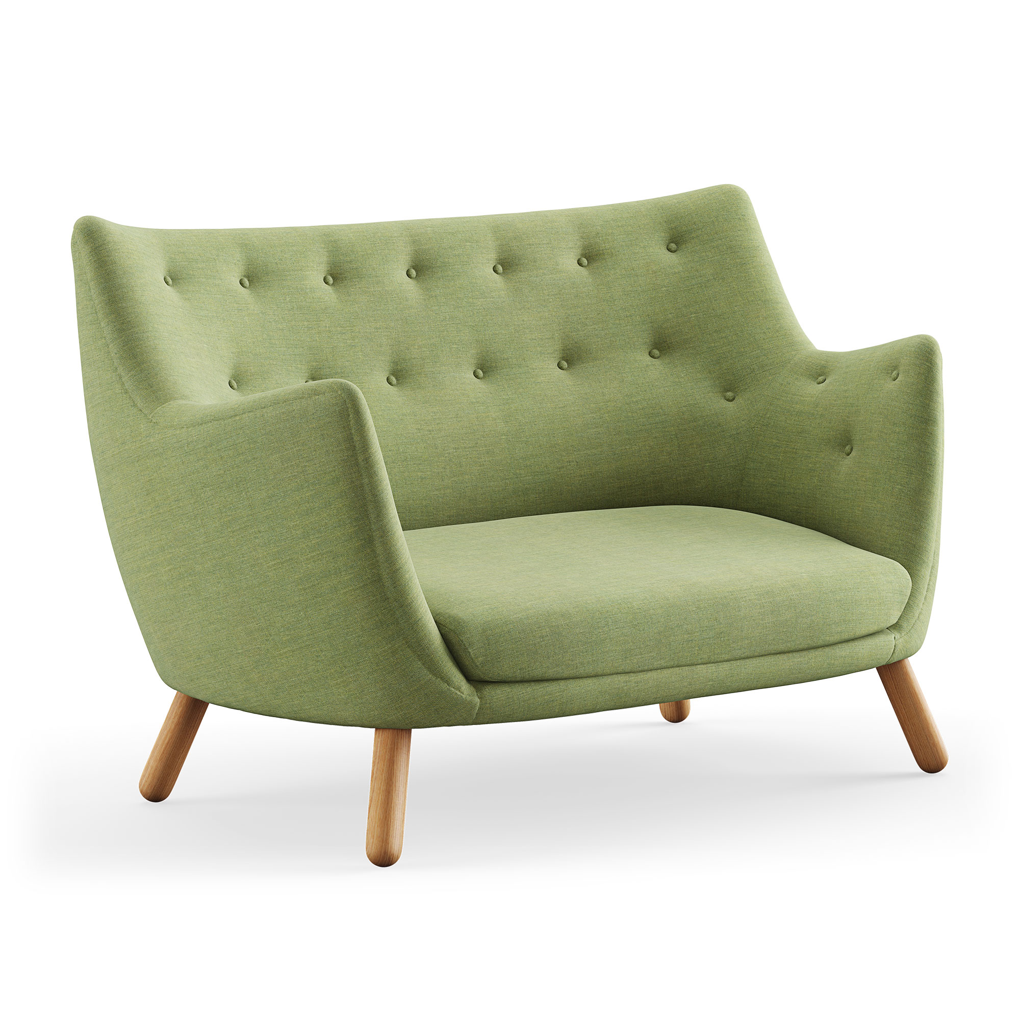 House of Finn Juhl - Poet Sofa, Dark oiled oak, Cat. 1 Remix 933 - Soffor - Finn Juhl - Grön,Träfärgad