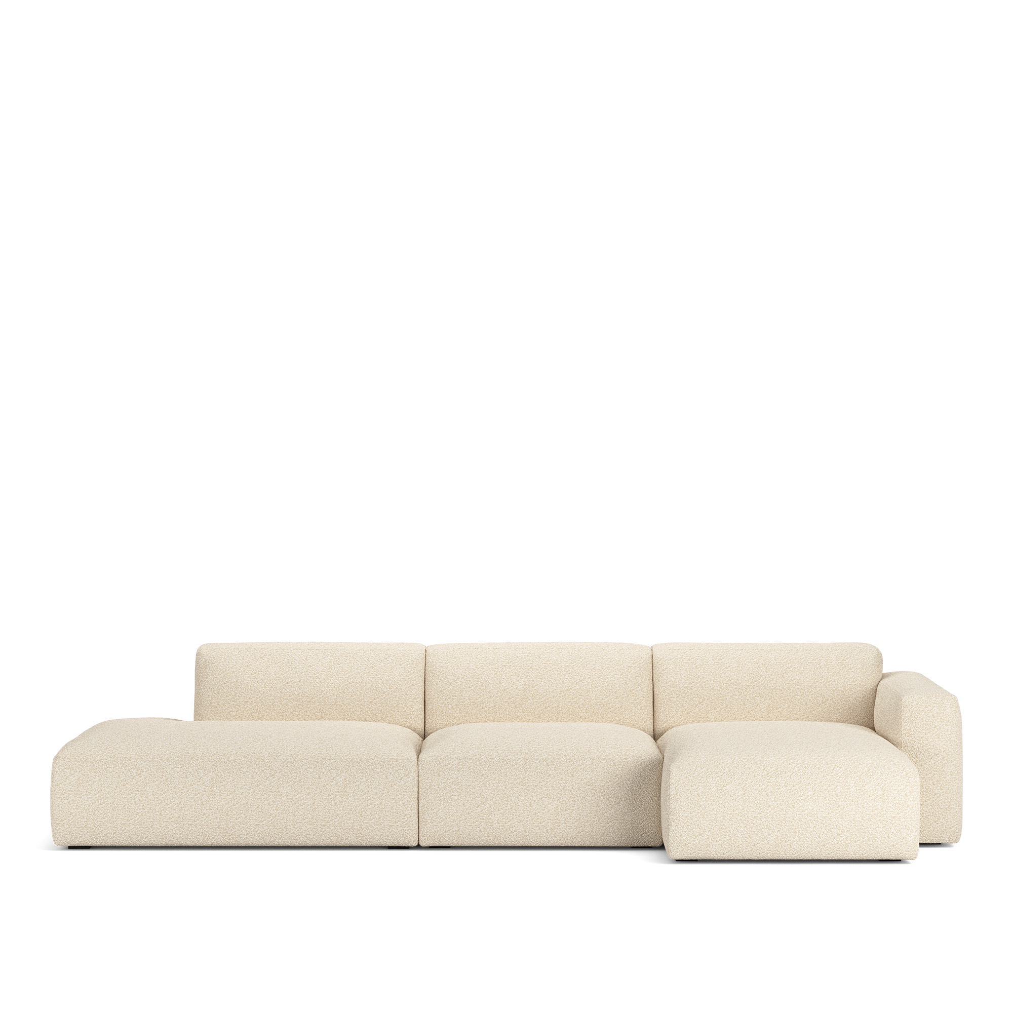 NOGA - Brick 3-Seater Chaise Lounge Open End Left, Vellus 04 - Soffor